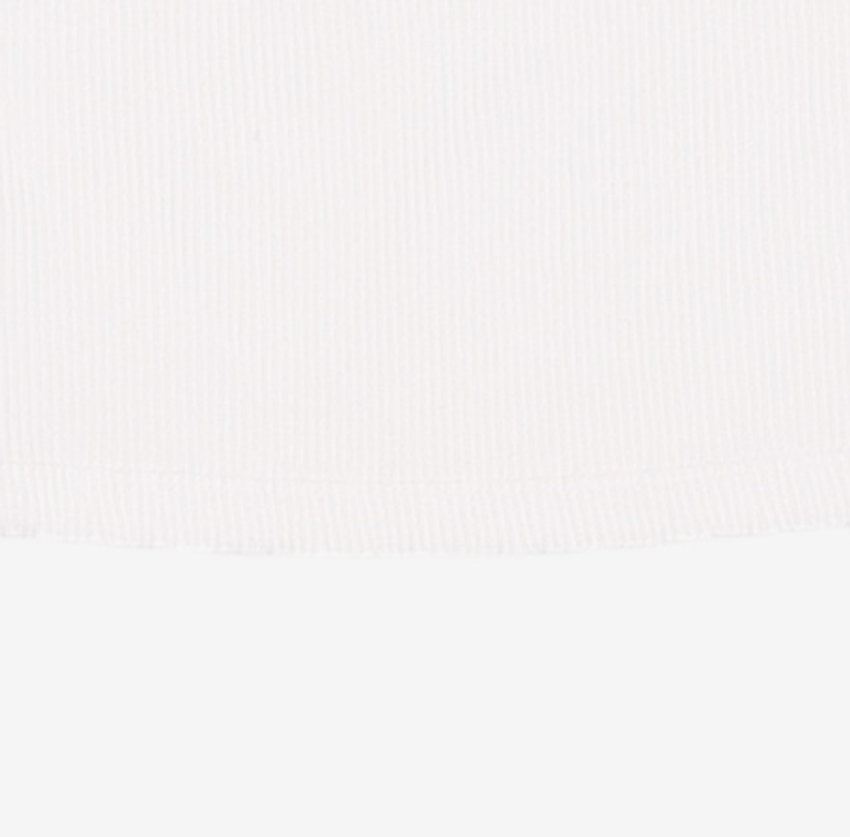 배럴(BARREL) 배럴핏 골지 숏 슬리브 화이트 (BI1WFSH35WHT) S