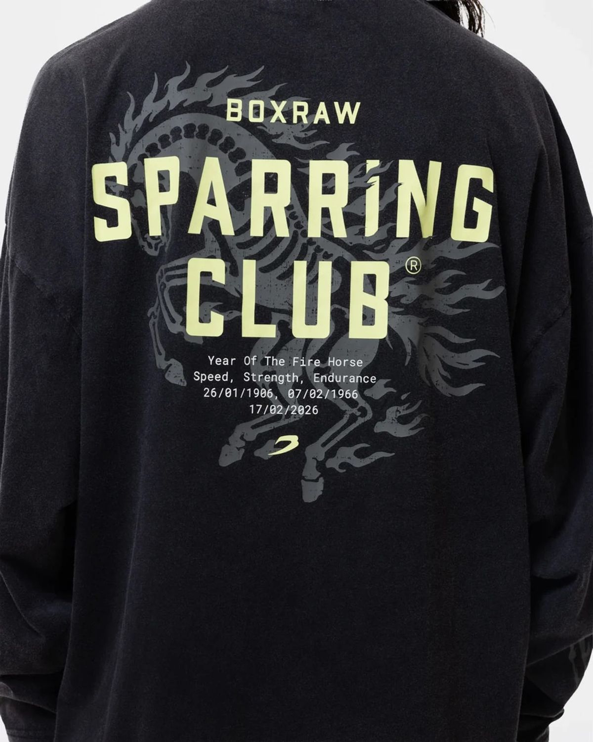 복스로(BOXRAW) 스파링 클럽 파이어 호스 롱슬리브 티셔츠 - 여성 W BXRW-SCGLSTS-W [블랙]