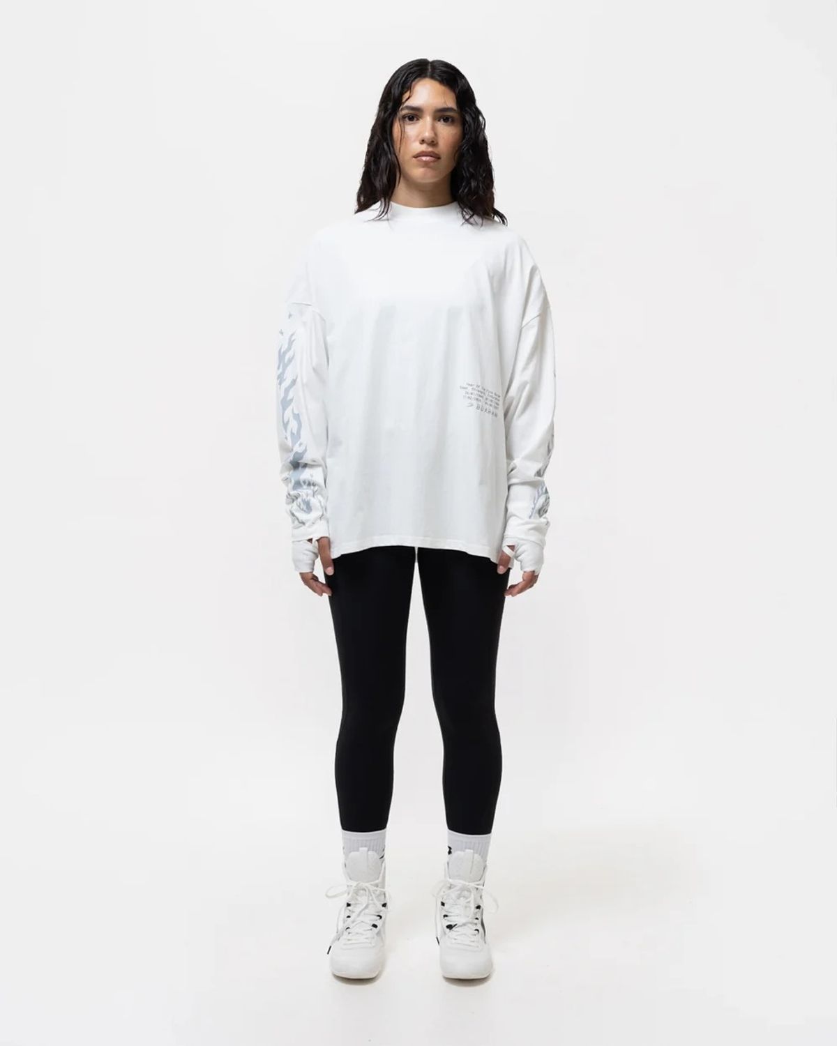 복스로(BOXRAW) 스파링 클럽 파이어 호스 롱슬리브 티셔츠 - 여성 W BXRW-SCGLSTS-W [아이보리]