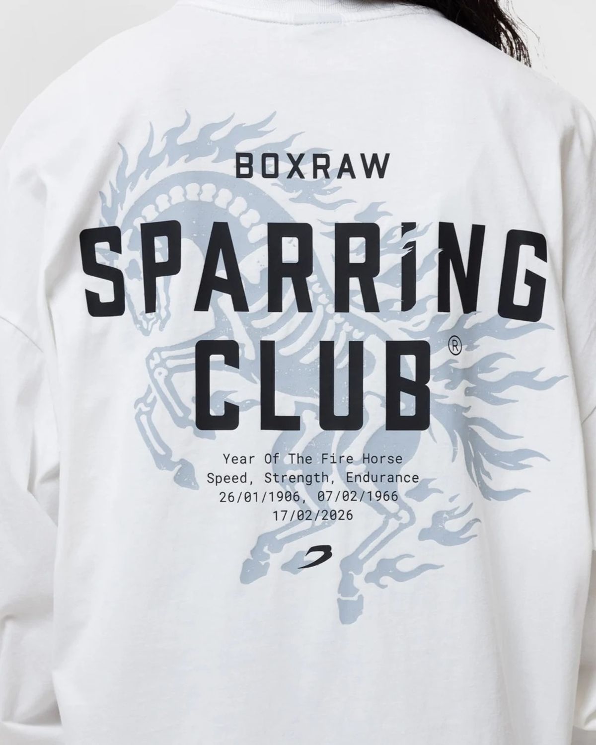 복스로(BOXRAW) 스파링 클럽 파이어 호스 롱슬리브 티셔츠 - 여성 W BXRW-SCGLSTS-W [아이보리]