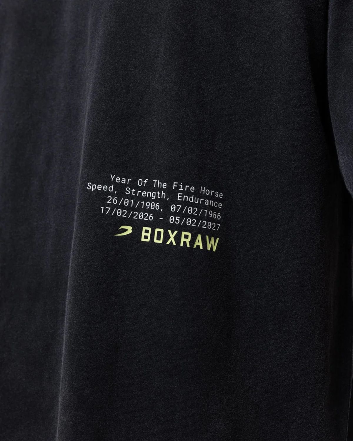 복스로(BOXRAW) 스파링 클럽 파이어 호스 오버사이즈 티셔츠 - 여성 W BXRW-SCGTS-W [블랙]
