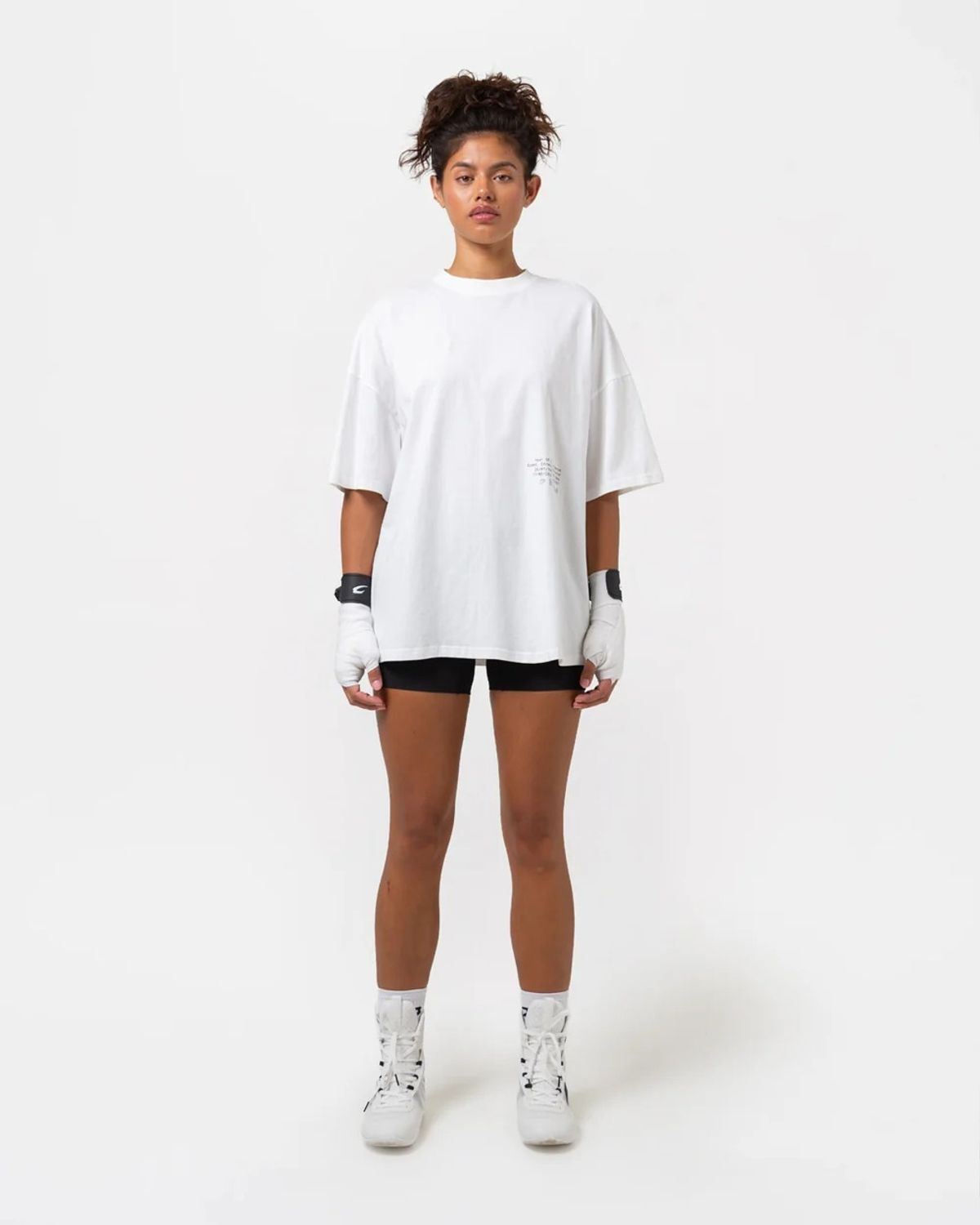 복스로(BOXRAW) 스파링 클럽 파이어 호스 오버사이즈 티셔츠 - 여성 W BXRW-SCGTS-W [아이보리]