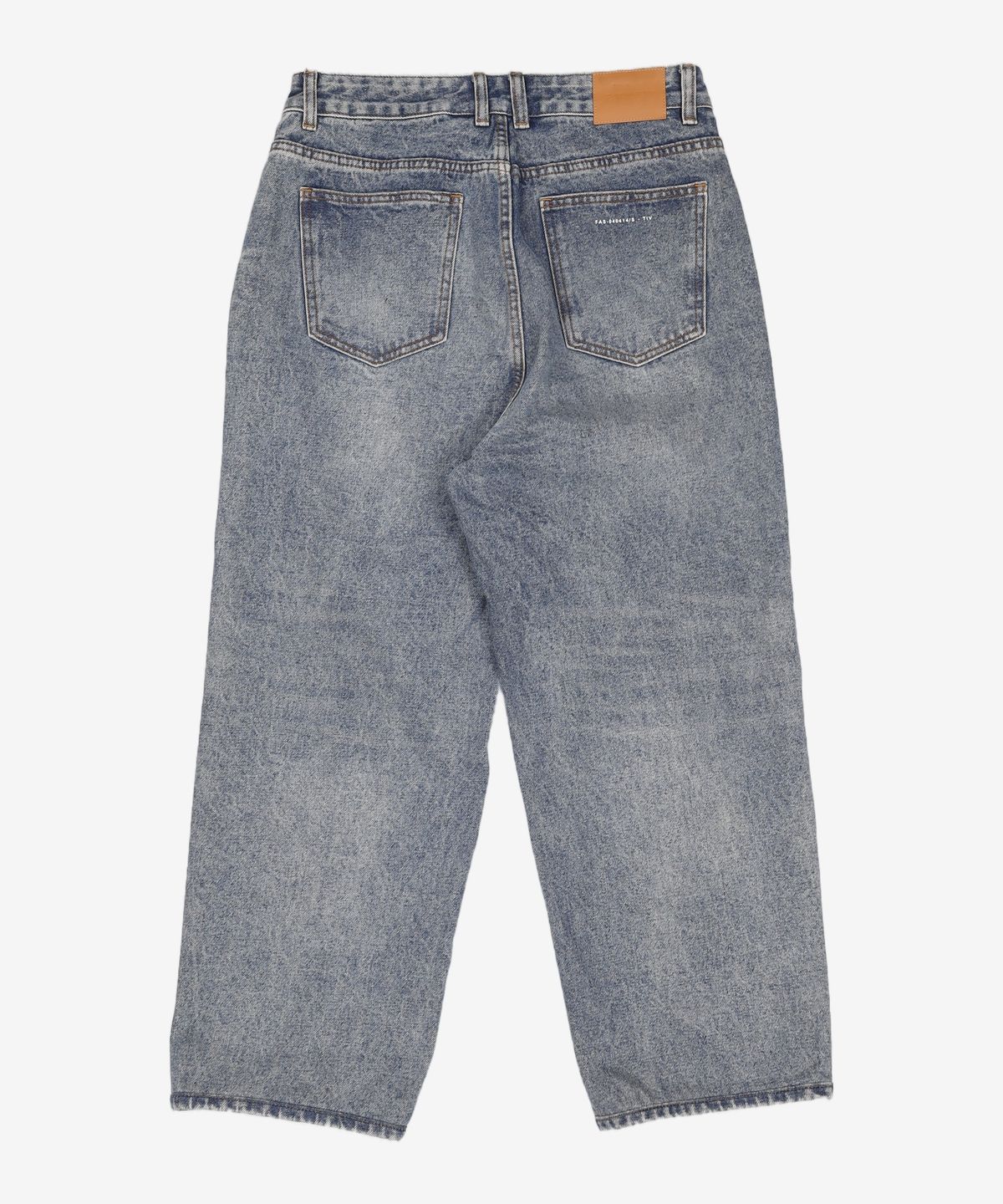 페이탈리즘(FATALISM) Crack washed deep blue wide fit 46