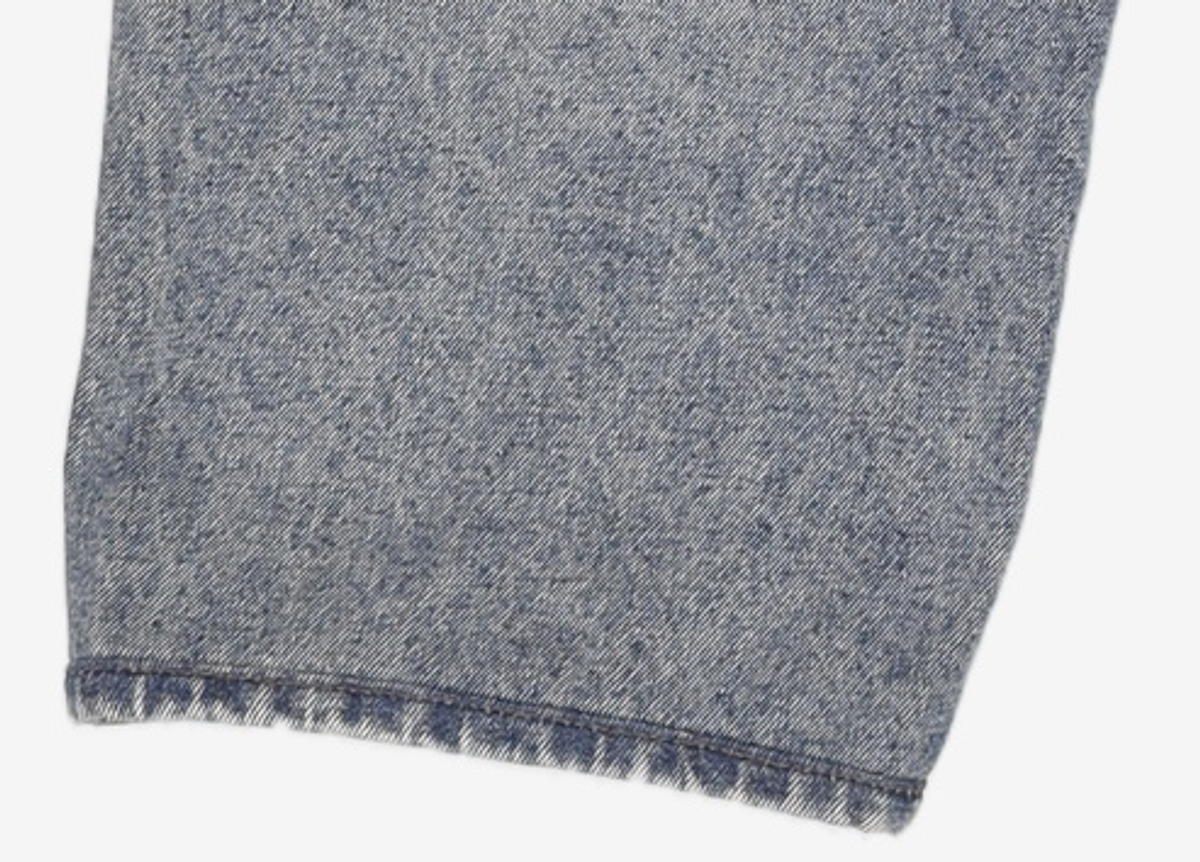 페이탈리즘(FATALISM) Crack washed deep blue wide fit 46