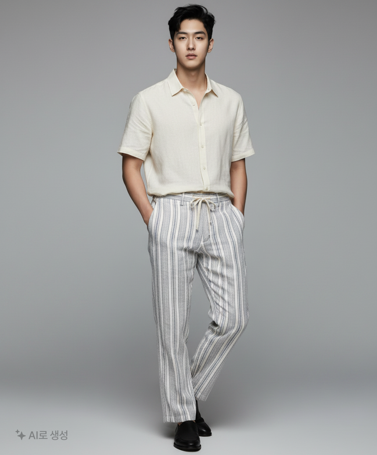 가먼트레이블(GARMENT LABLE) GL Pajamas Linen Pants - Blue M