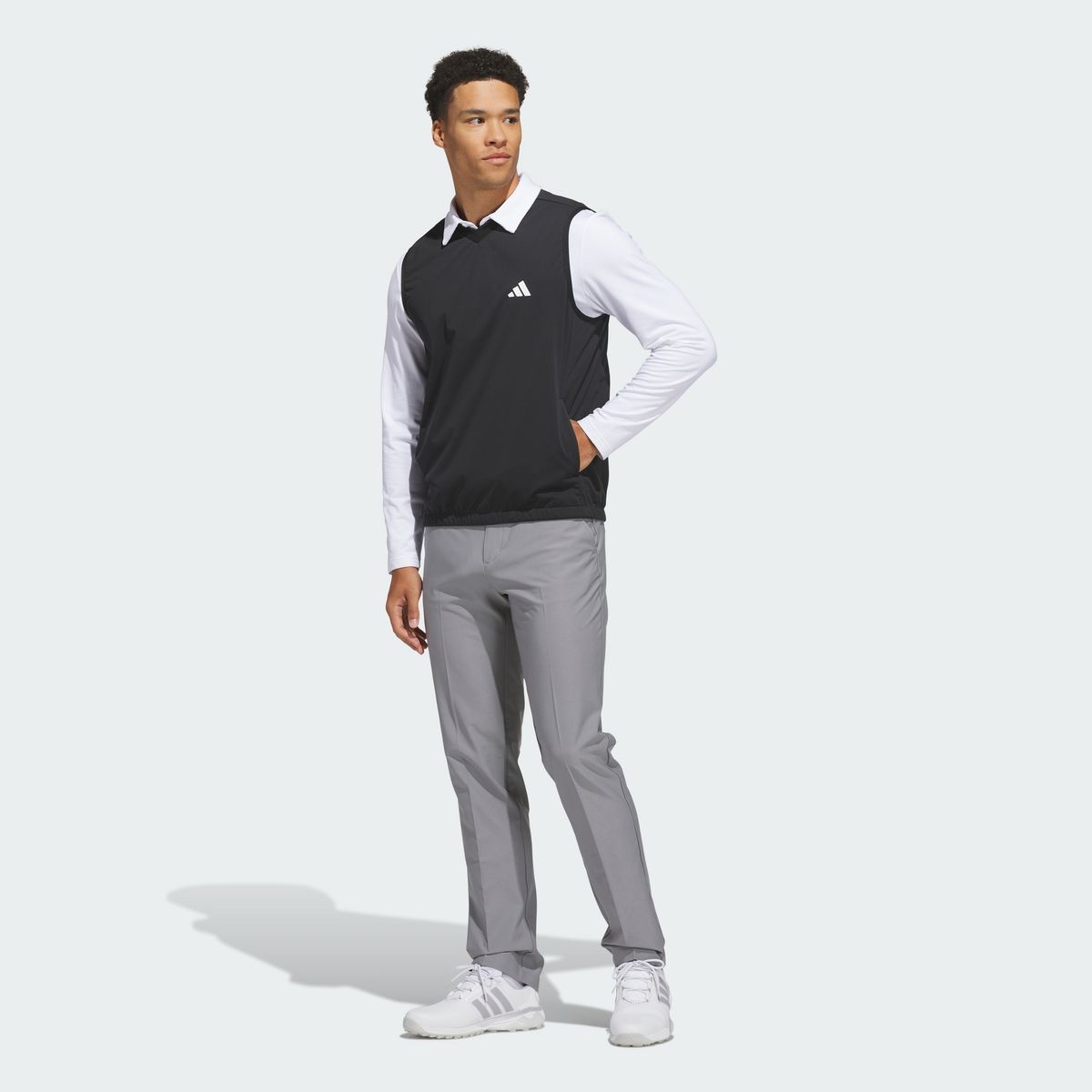 아디다스 골프(ADIDAS GOLF) 우븐 브이-넥 베스트 KG7104