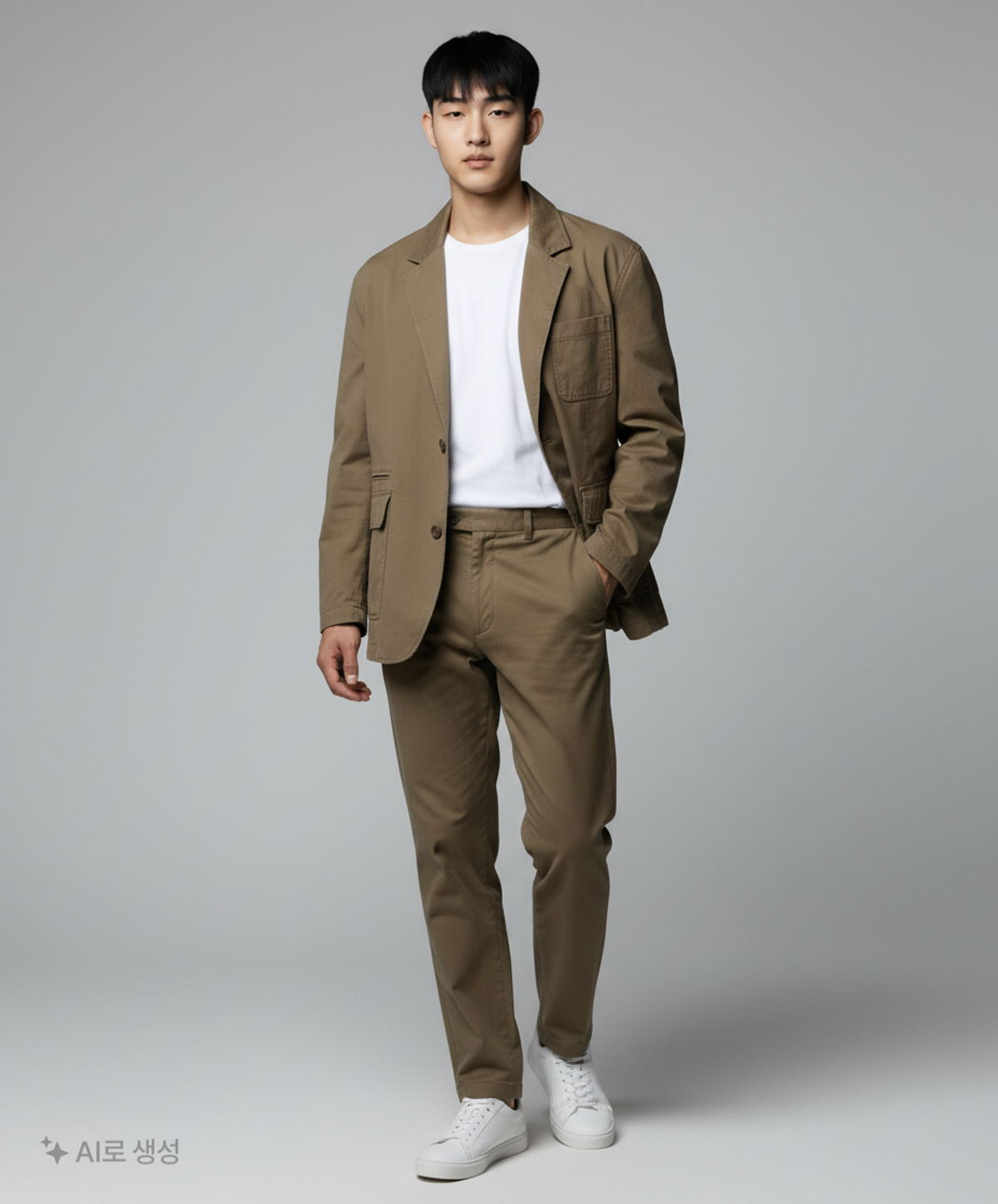 커스텀어클락(COSTUME O’CLOCK) 코튼 루즈핏 워시드 블레이저 애쉬브라운 COOSJK039ASHBROWN L