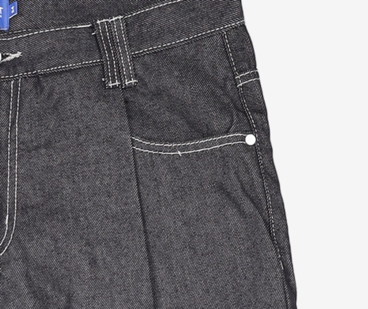 데케트(DECET) Deep Pleats Wide Jeans DCPT030Black 34