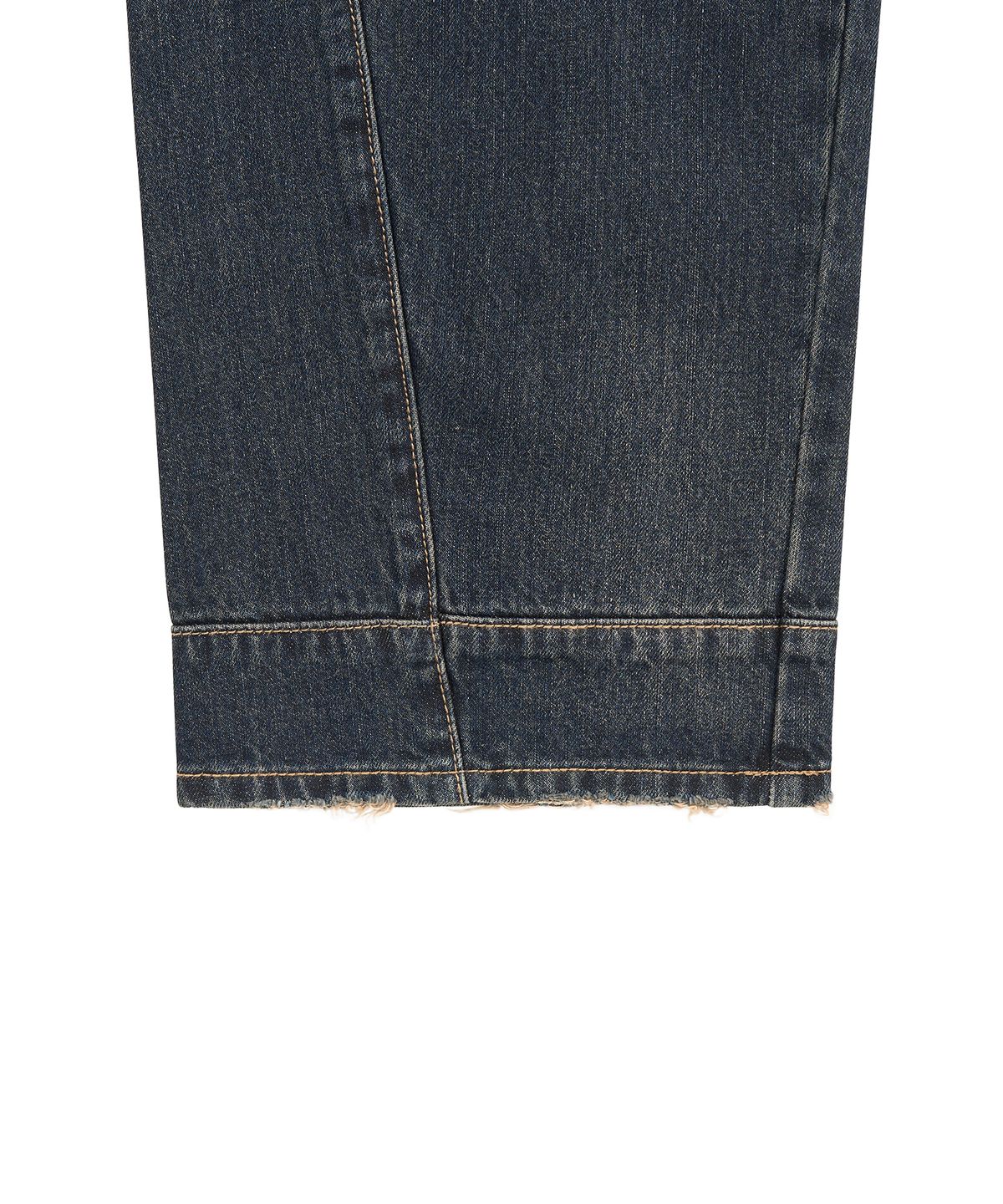 지제뮤지엄(ZIZEMUSEUM) CURVED WASHED DENIM PANTS (VINTAGE BLUE)