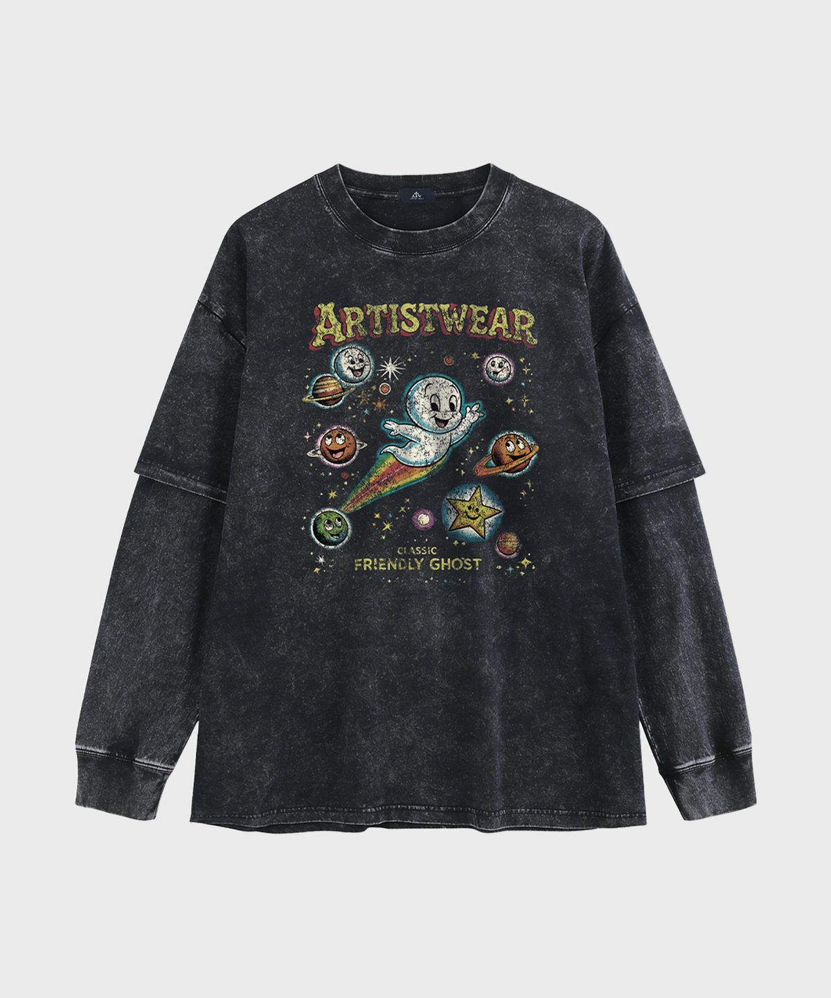아티스트웨어(ARTISTWEAR) 코스믹 고스트 레이어드 긴팔티