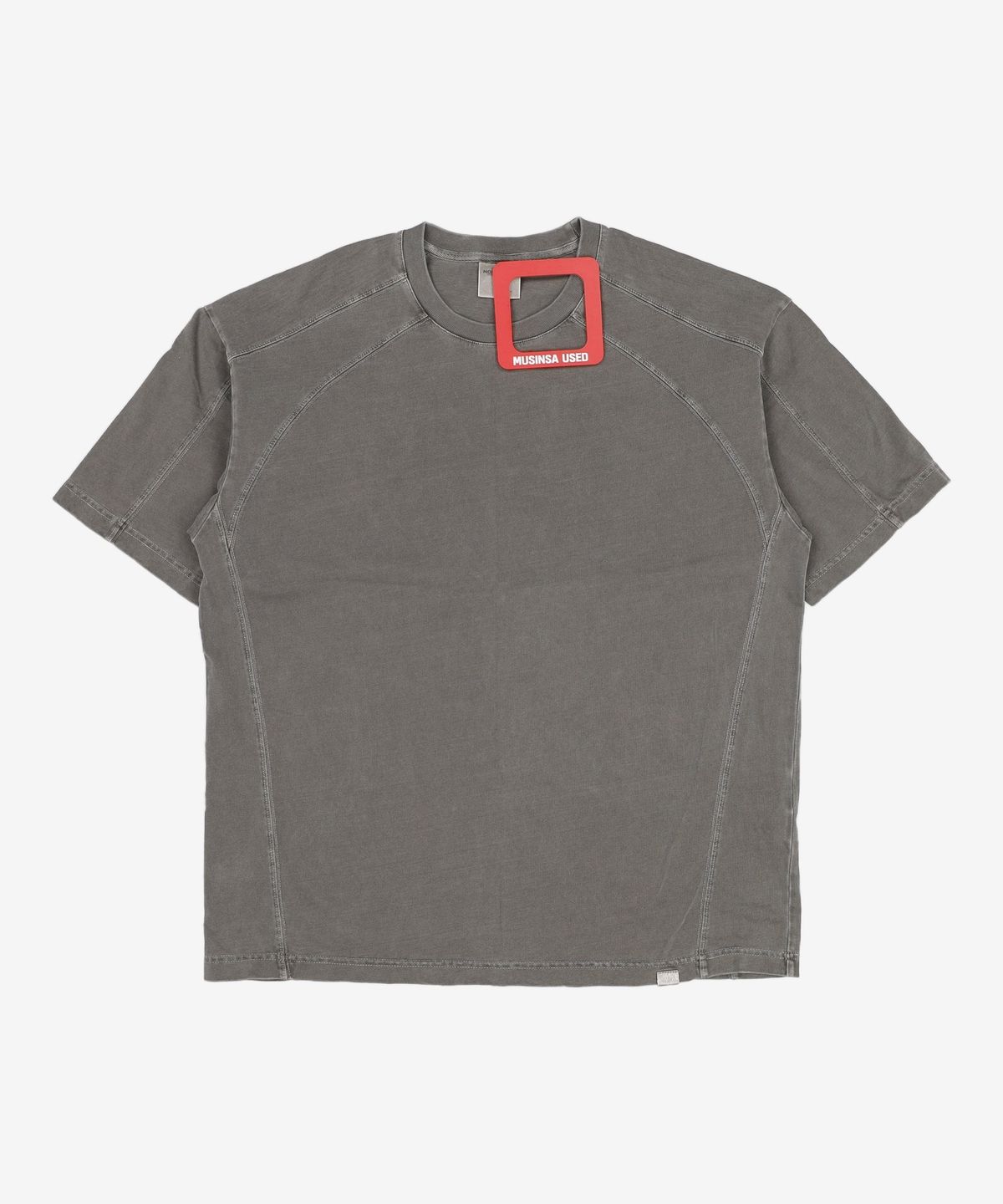 노매뉴얼(NOMANUAL) MOLTING T-SHIRT - CHARCOAL 95