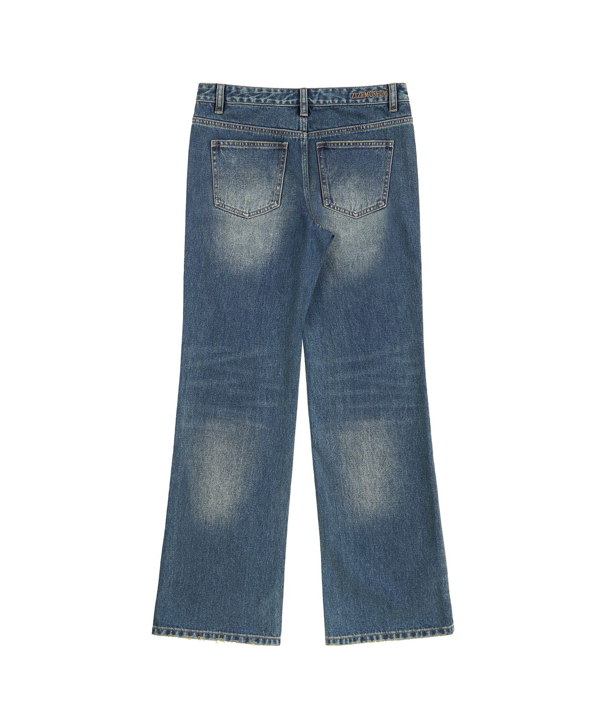 지제뮤지엄(ZIZEMUSEUM) LOW-RISE STRAIGHT DENIM PANTS (WASHED BLUE)