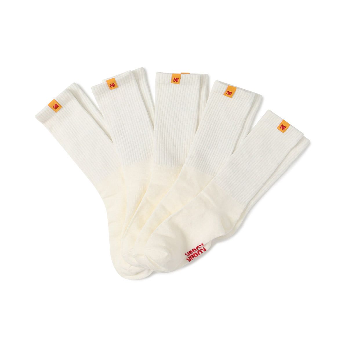 코닥(KODAK) 베이직 라벨 크루 삭스 5PC MULTI