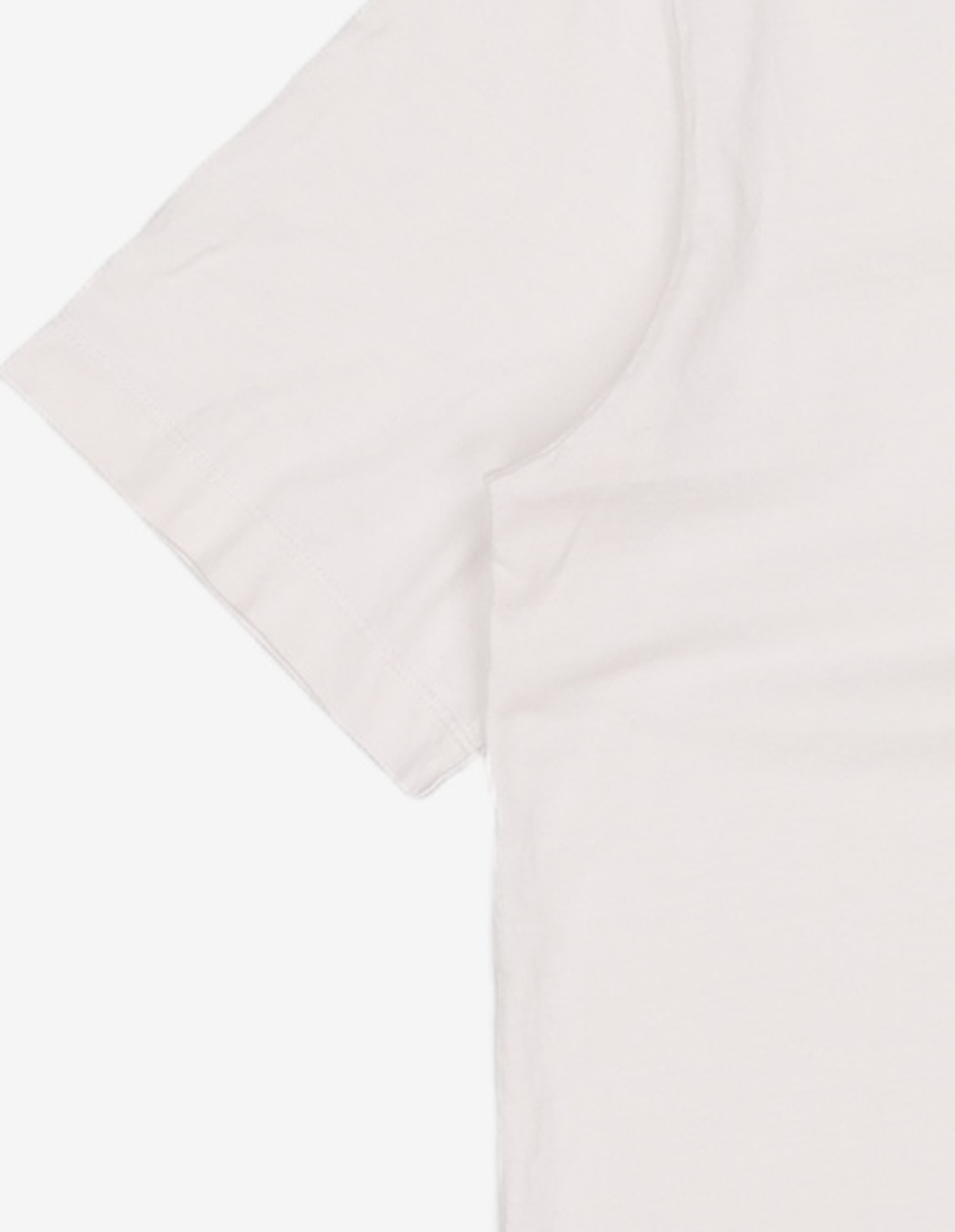베이직하우스(BASIC HOUSE) UNI 레이어드 라운드 반팔티셔츠 화이트_일반기장(+4cm) LATS0104 95