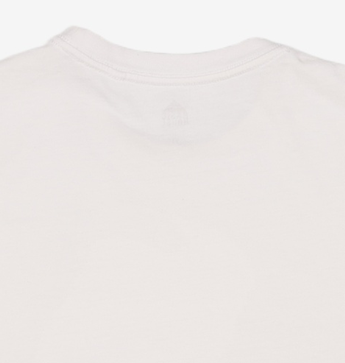 베이직하우스(BASIC HOUSE) UNI 레이어드 라운드 반팔티셔츠 화이트_일반기장(+4cm) LATS0104 95