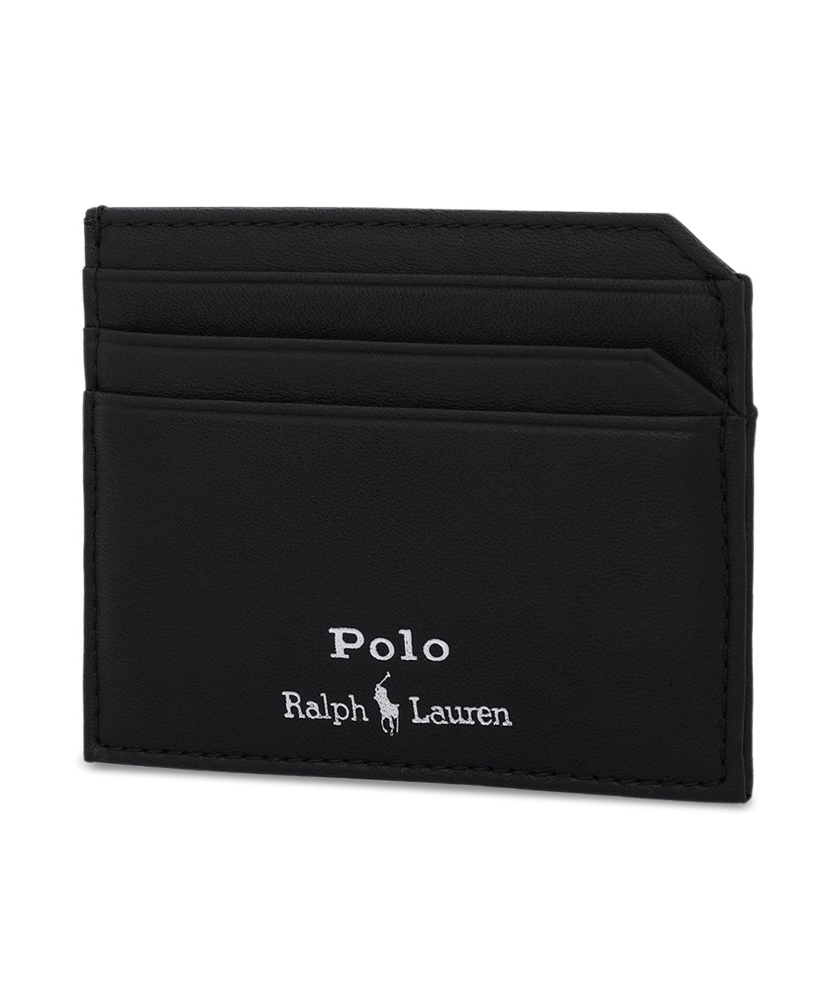 폴로 랄프 로렌(POLO RALPH LAUREN) 스무드 레더 카드 케이스-블랙
