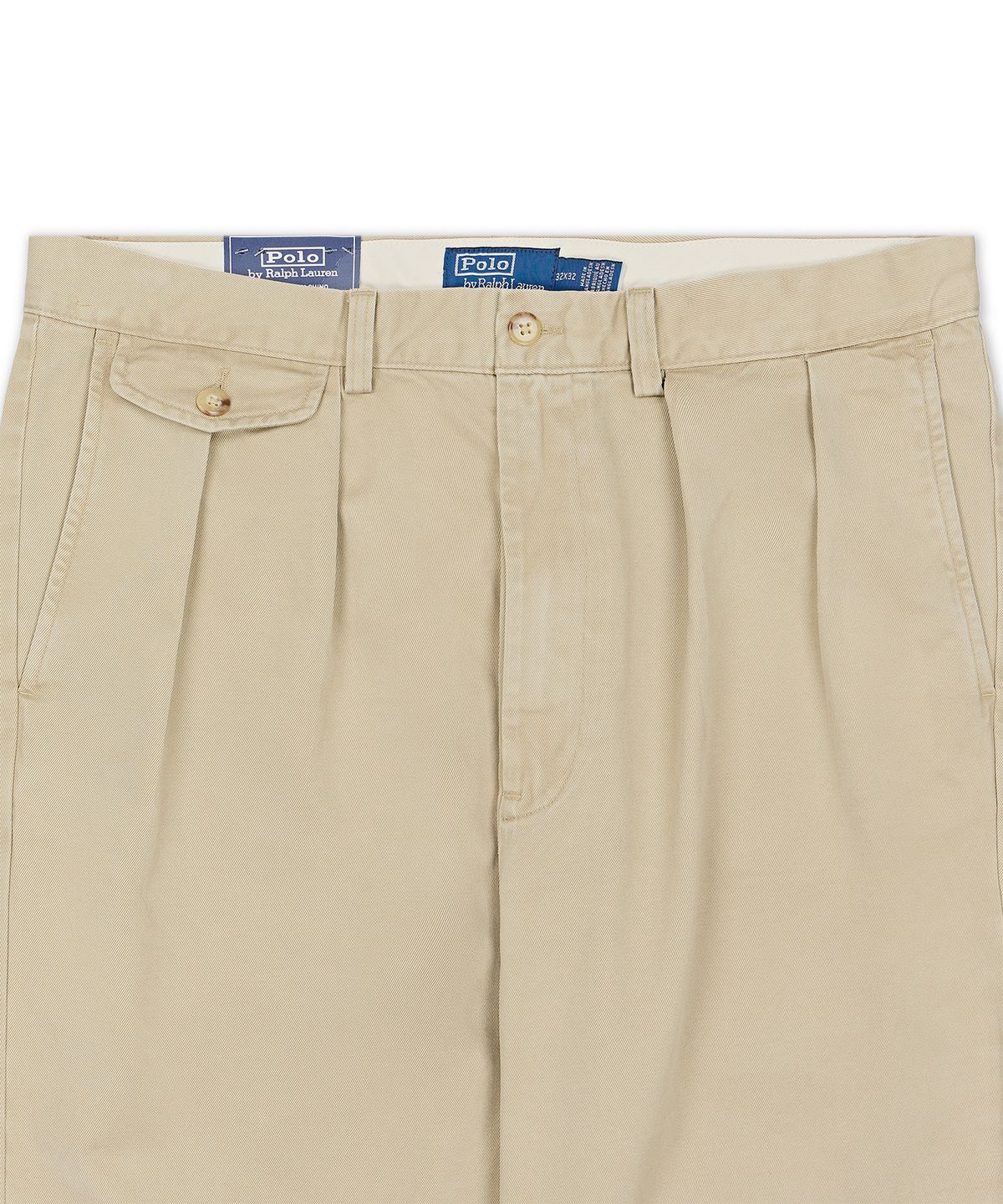 폴로 랄프 로렌(POLO RALPH LAUREN) 휘트먼 릴렉스핏 플리츠 치노 팬츠-베이지/카키