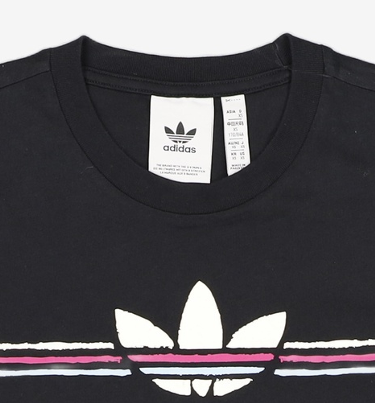 아디다스(ADIDAS) 파이어버드 로고 티 - 블랙 / JC6535 XS