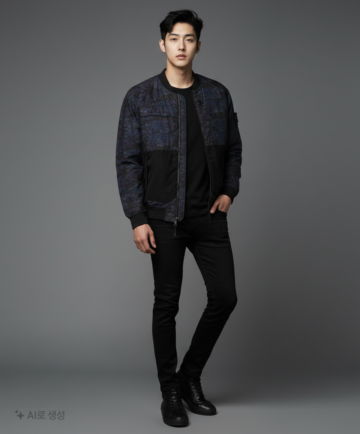 스톤아일랜드(STONE ISLAND) 항공 점퍼/블루종/MA-1 M