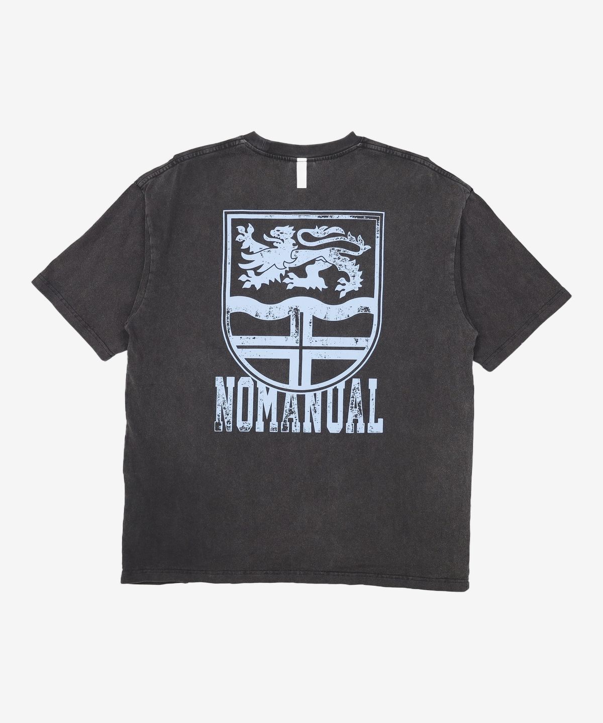 노매뉴얼(NOMANUAL) EMBLEM WASHED T-SHIRT - WASHED BLACK L