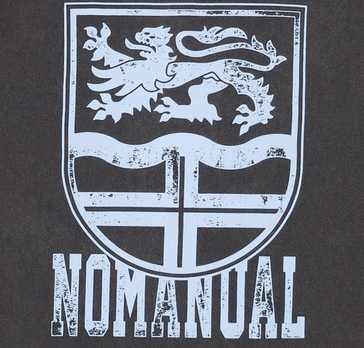 노매뉴얼(NOMANUAL) EMBLEM WASHED T-SHIRT - WASHED BLACK L