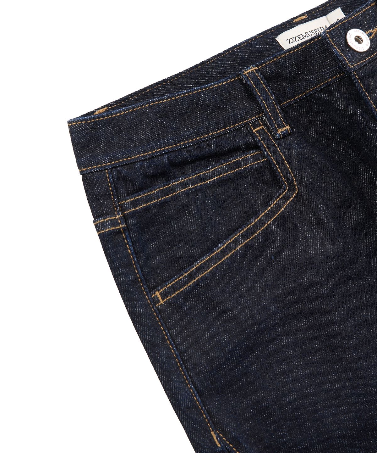 지제뮤지엄(ZIZEMUSEUM) LOW-RISE STRAIGHT DENIM PANTS (INDIGO)