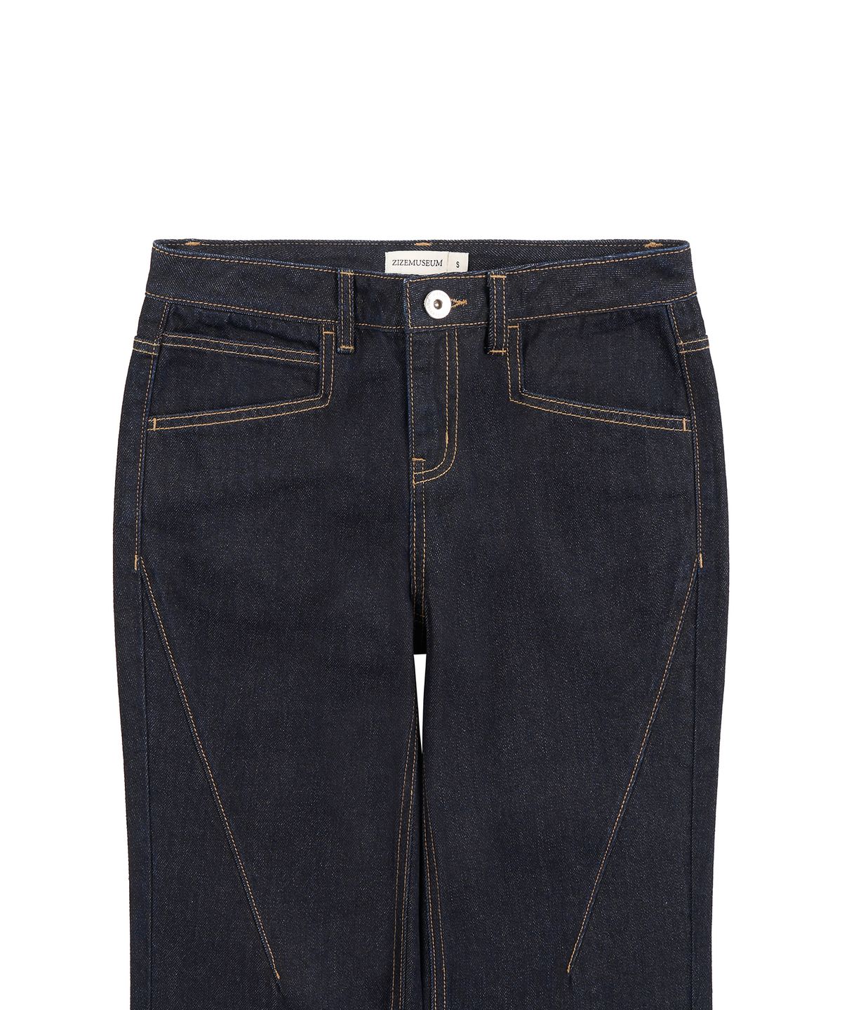 지제뮤지엄(ZIZEMUSEUM) LOW-RISE STRAIGHT DENIM PANTS (INDIGO)