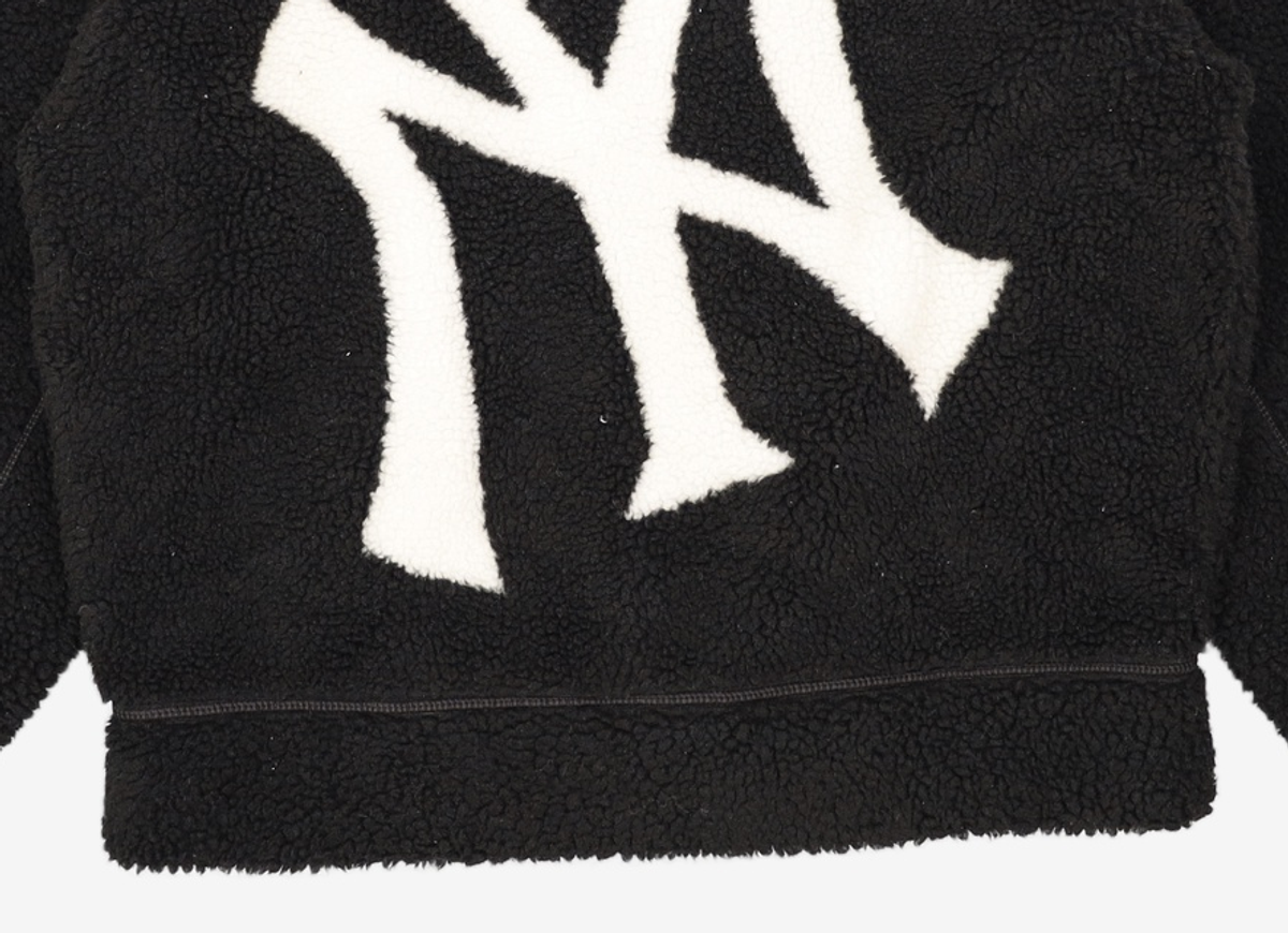 엠엘비(MLB) 베이직 메가로고 스탠드넥 후리스 점퍼 NY (Black) M