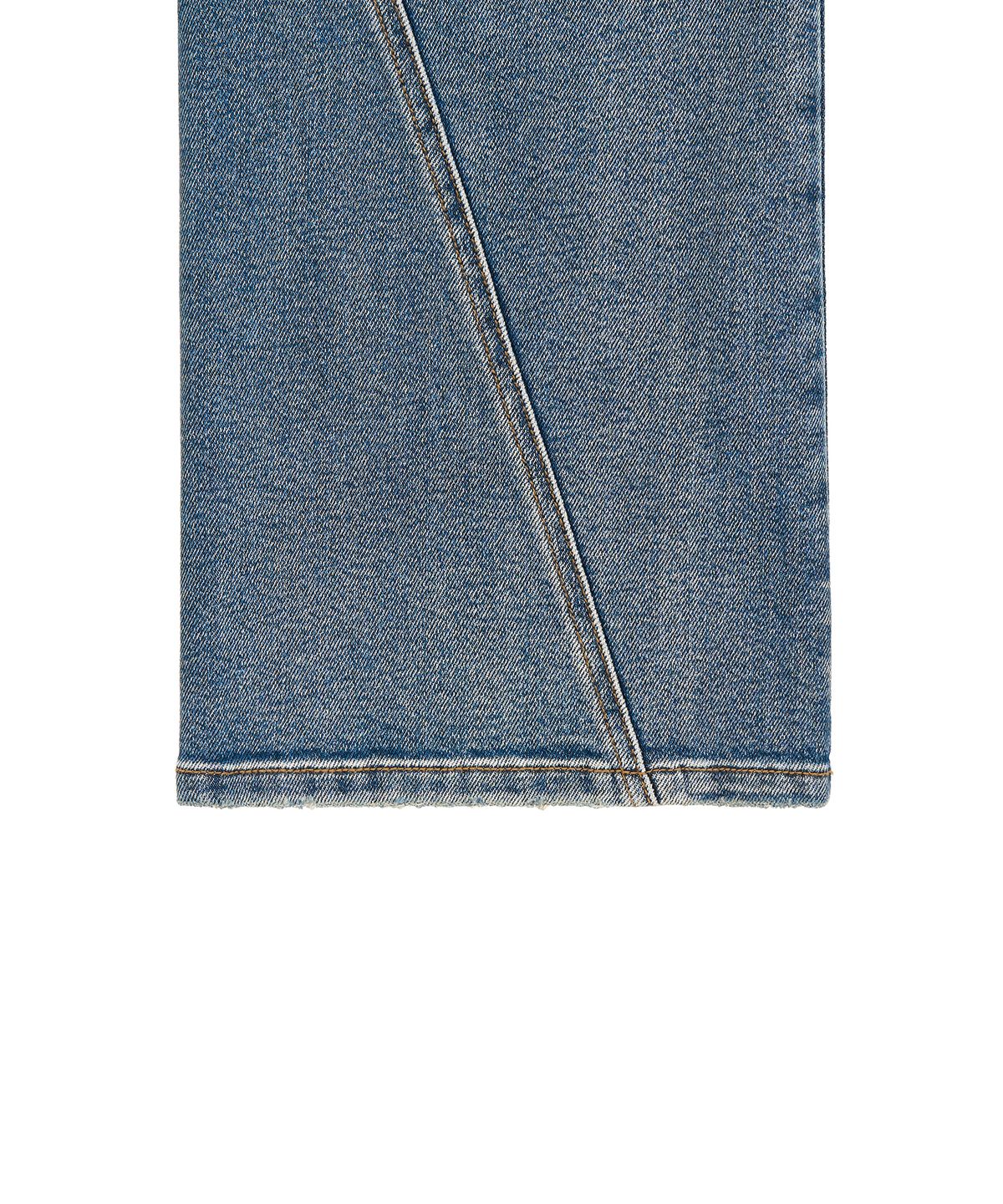 지제뮤지엄(ZIZEMUSEUM) CURVED STRAIGHT DENIM PANTS (BLUE)