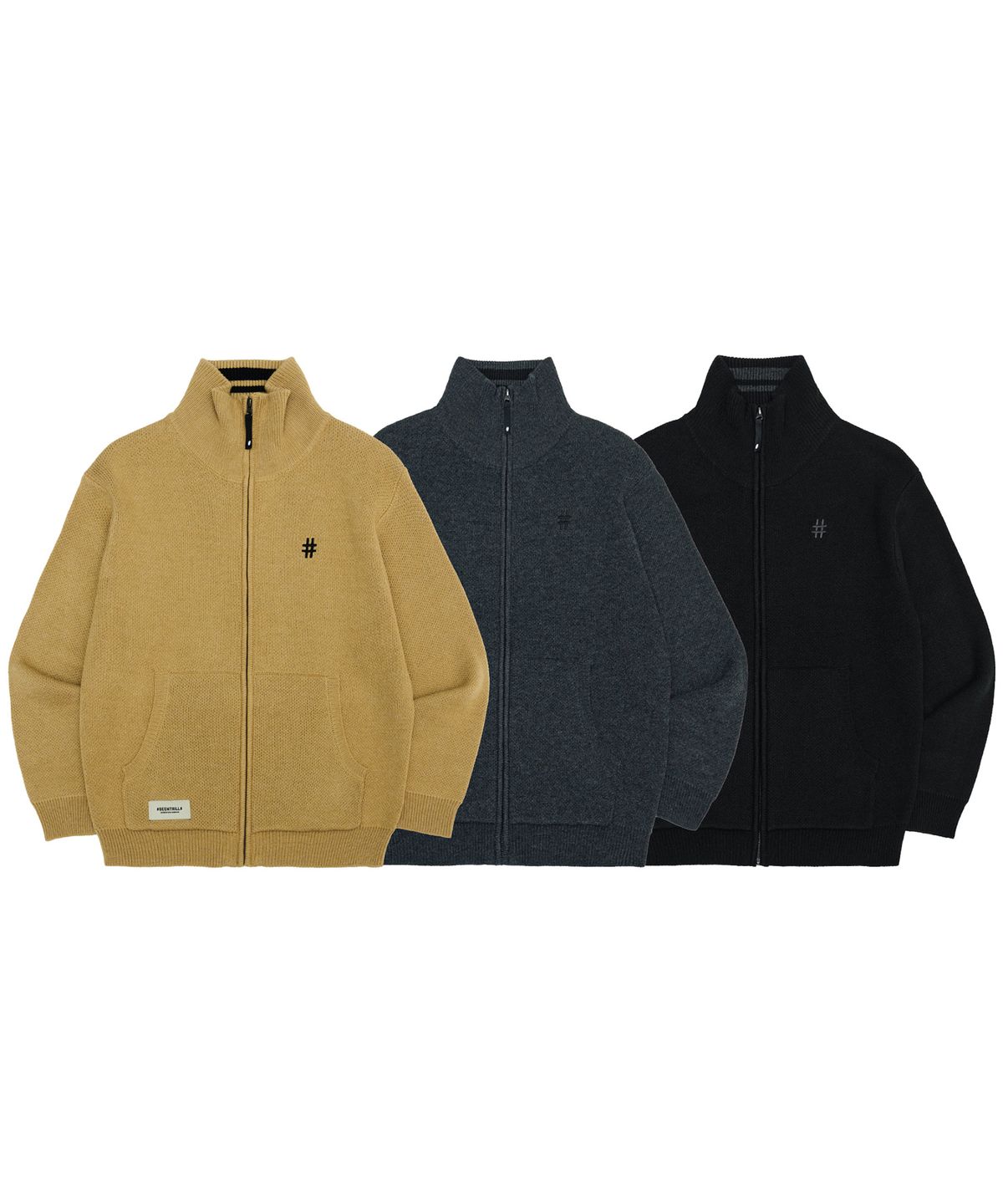 빈트릴(BEENTRILL) 소호 해시태그 가디건(베이지)