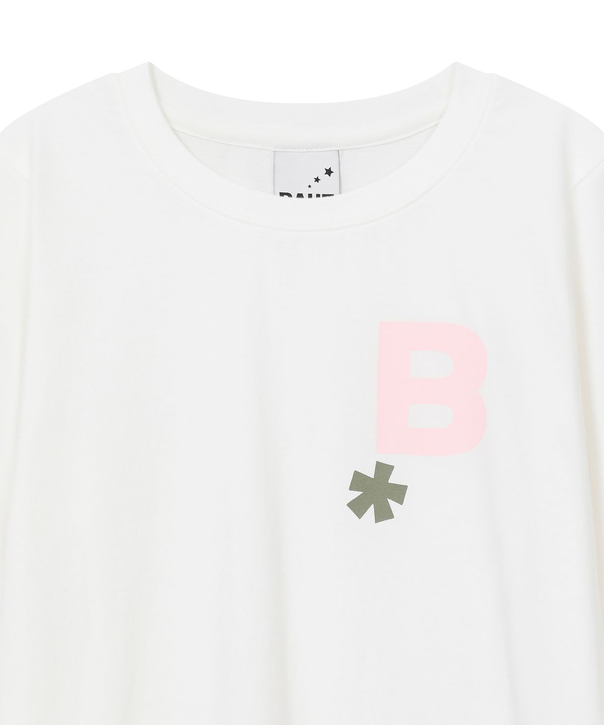 바우프(BAUF) B logo 슬림핏 롱슬리브 [화이트]