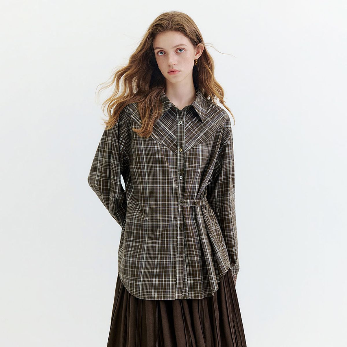 웬스데이딜라잇(WEDNESDAY DELIGHT) WD_Vintage preppy style shirt_2color