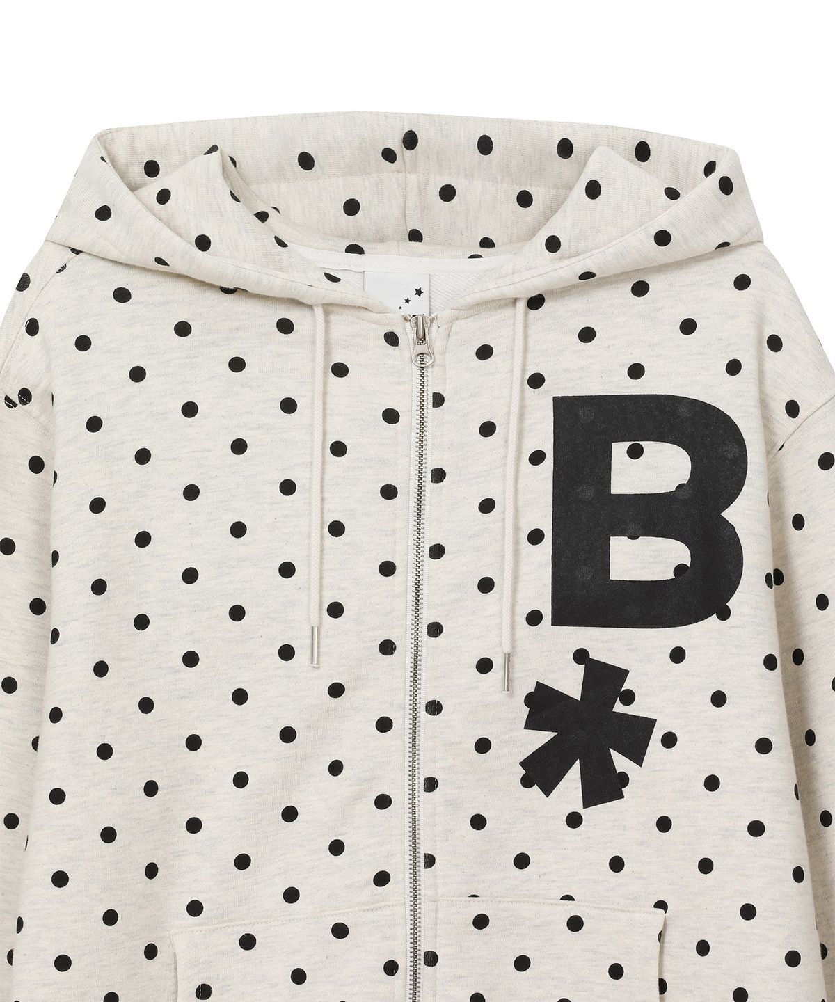 바우프(BAUF) B logo 후드집업 [도트 아이보리]