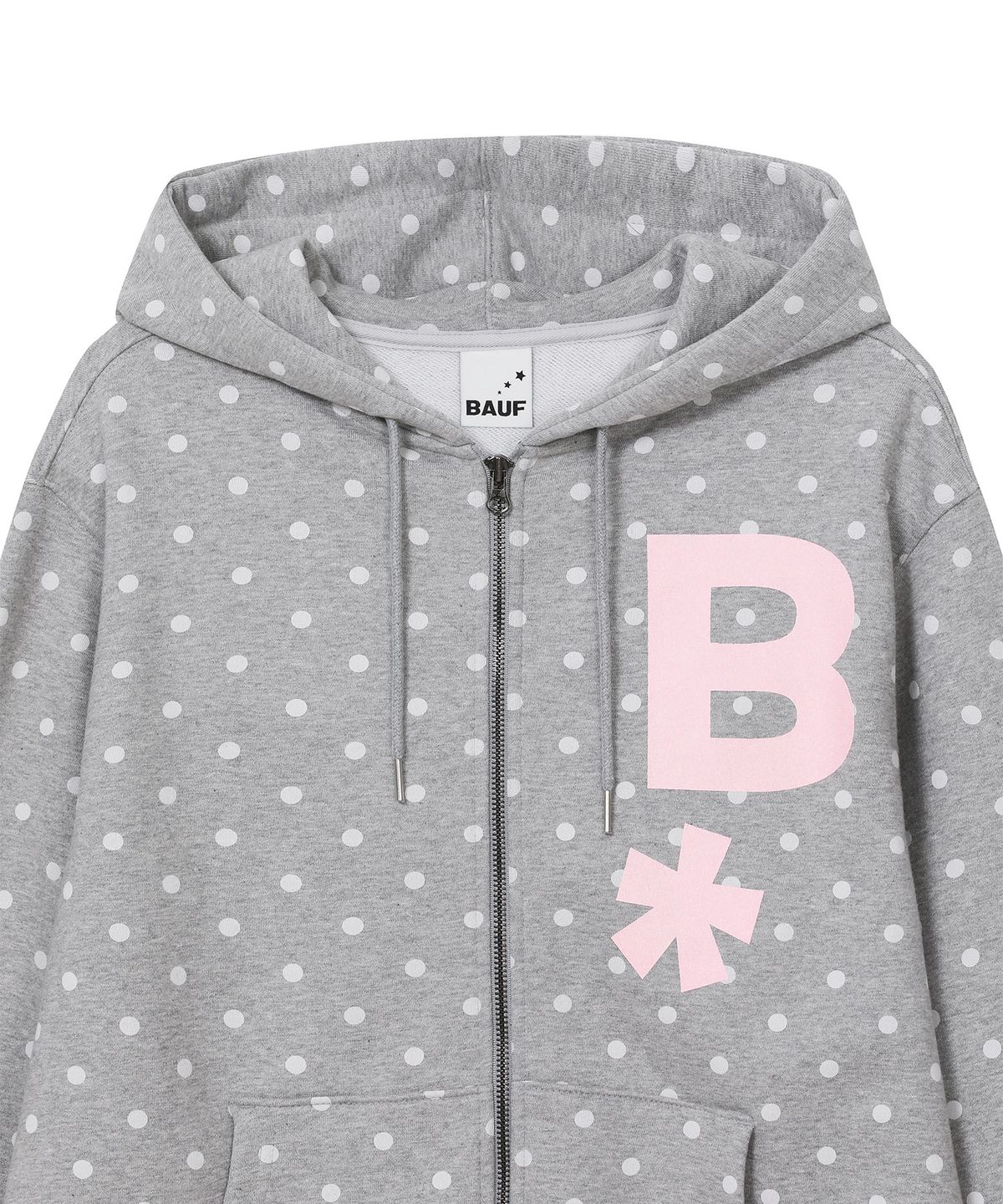 바우프(BAUF) B logo 후드집업 [도트 그레이]