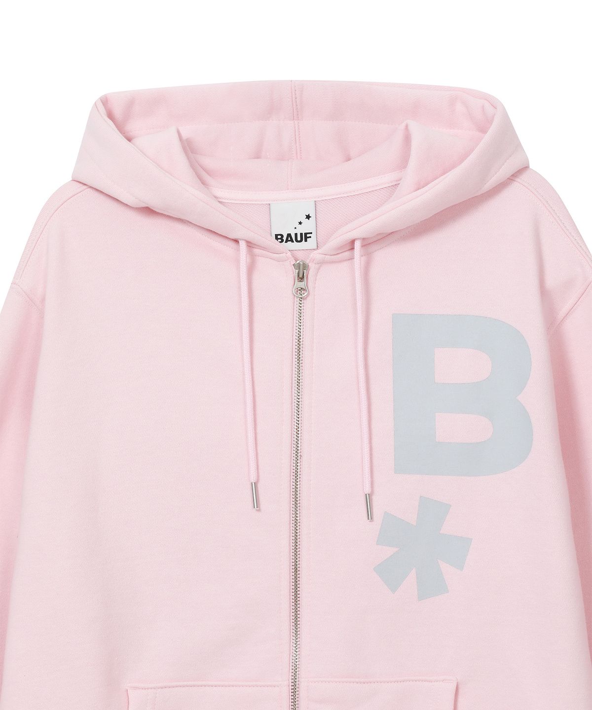 바우프(BAUF) B logo 후드집업 [베이비핑크]