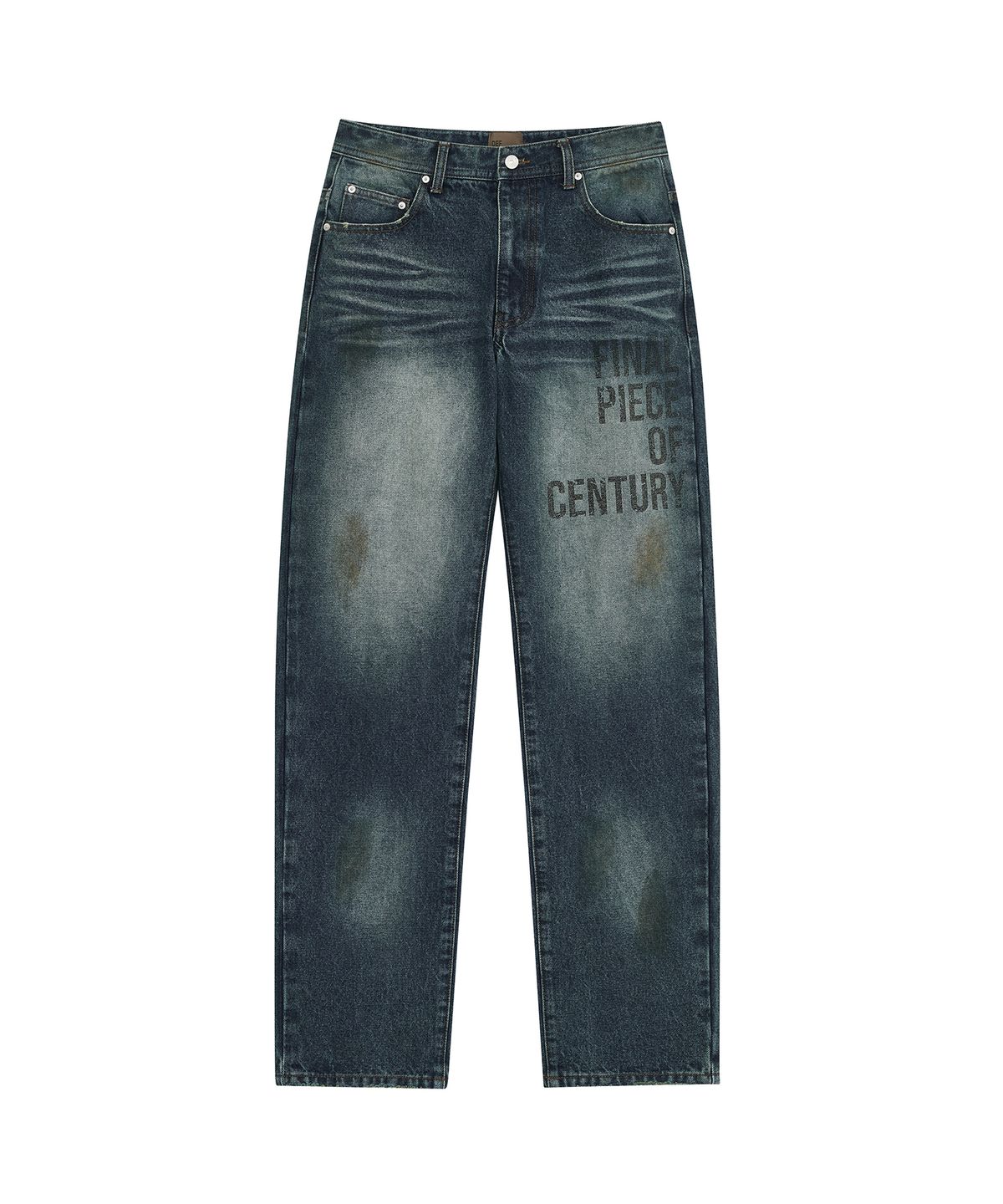 데프가먼츠(DEFGARMENTS) GRAPHIC STRAIGHT DENIM PANTS [DENIM]