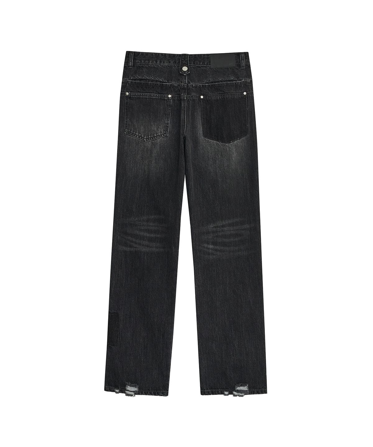 데프가먼츠(DEFGARMENTS) (DEFG X 홍또기) PATCH WASHED DENIM PANTS [BLACK]