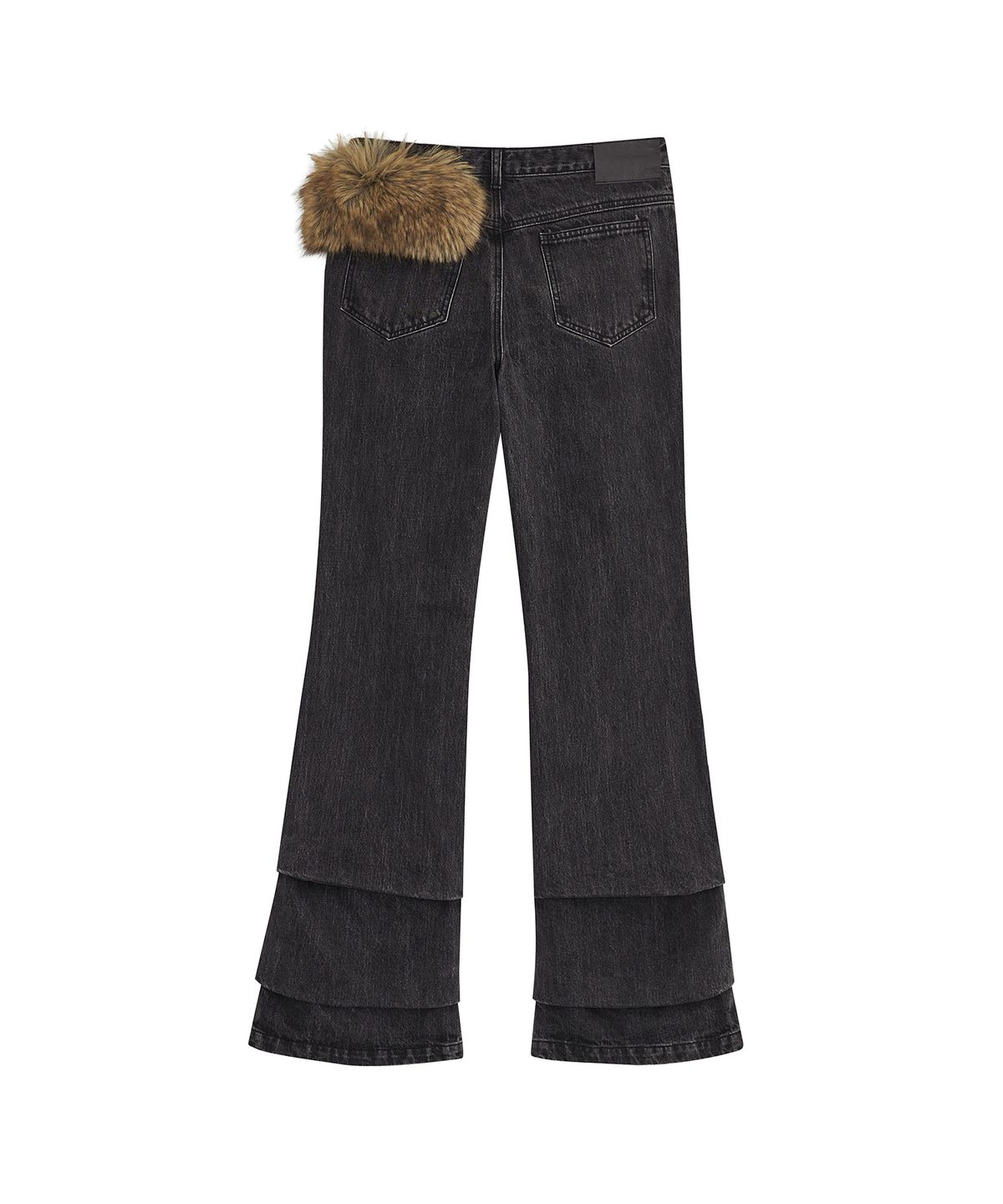데프가먼츠(DEFGARMENTS) FUR FLARE DENIM [BLACK]