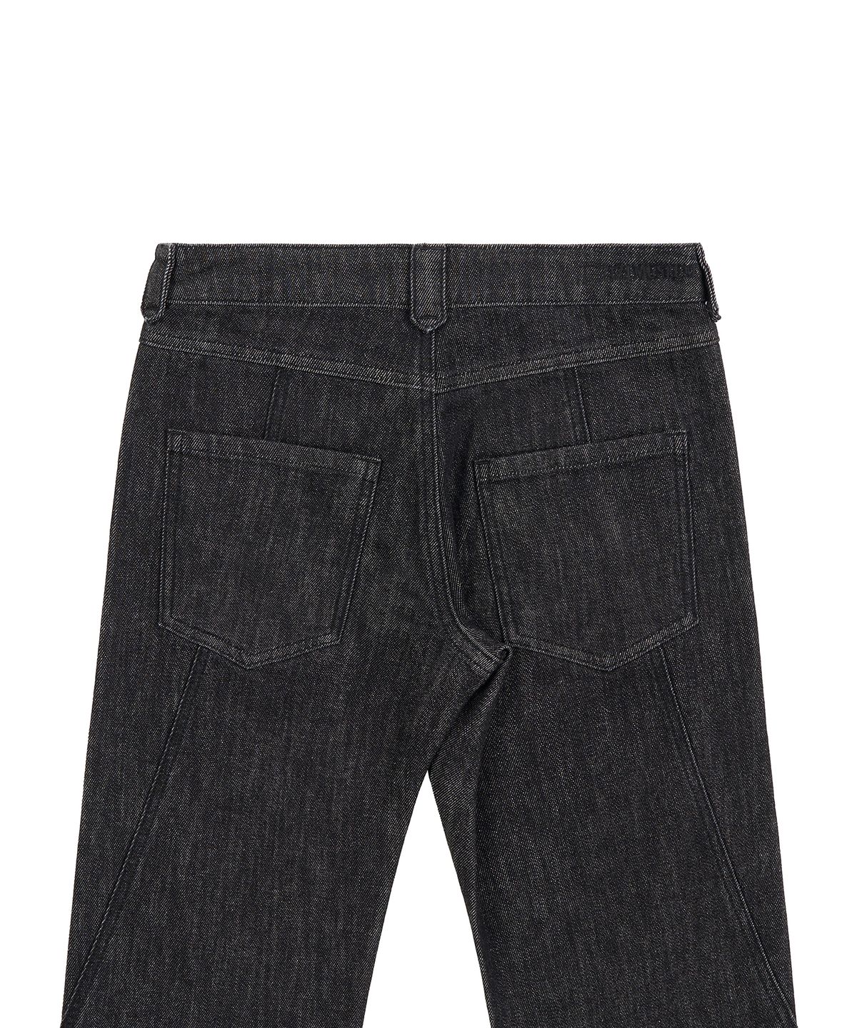 지제뮤지엄(ZIZEMUSEUM) CURVED STRAIGHT DENIM PANTS (BLACK)
