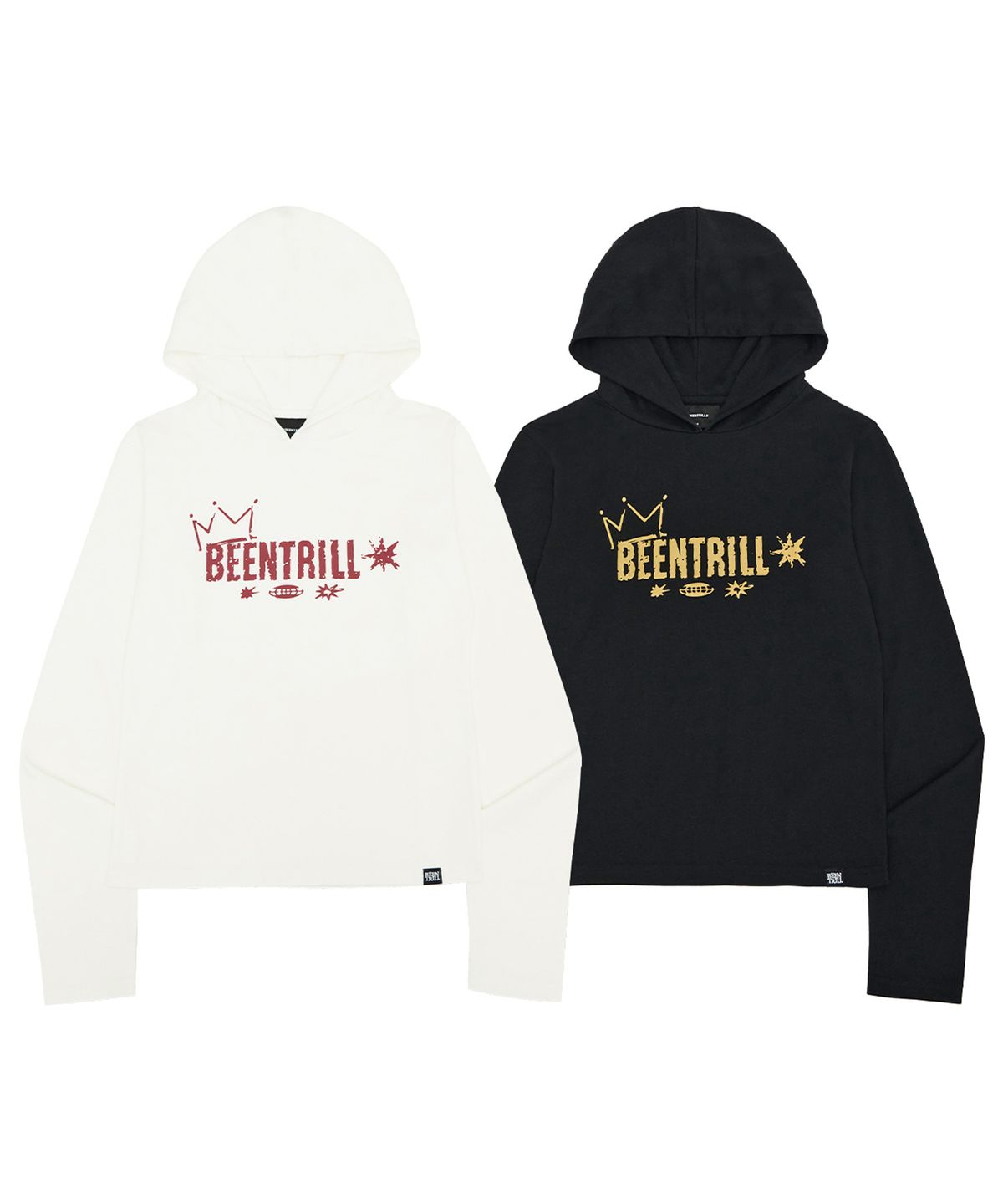 빈트릴(BEENTRILL) 우먼스 크라운 후드 롱슬리브(블랙)