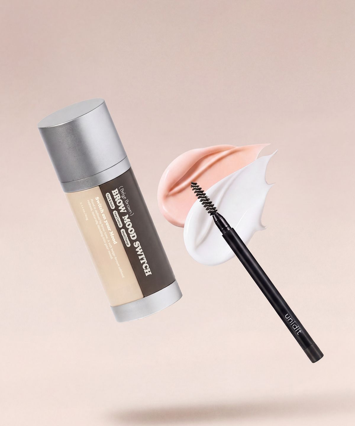유니딧(UNIDIT) [눈썹염색제/올인원] 유니딧 브로우 무드 스위치 올인원 염색제 베이지 브라운 60ml 1+1