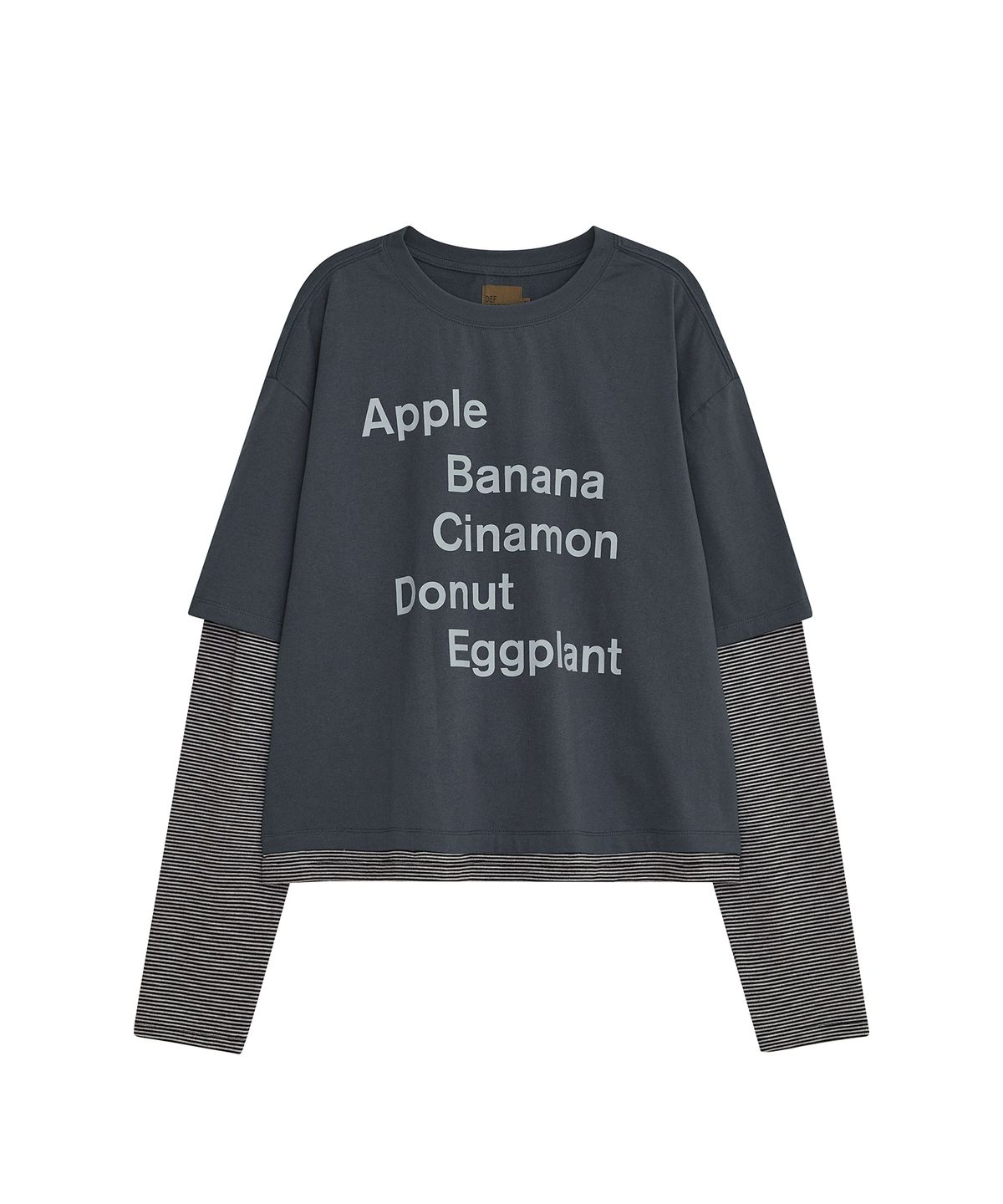 데프가먼츠(DEFGARMENTS) TYPO OVERSIZED LAYERED LONG SLEEVE [2COLOR]