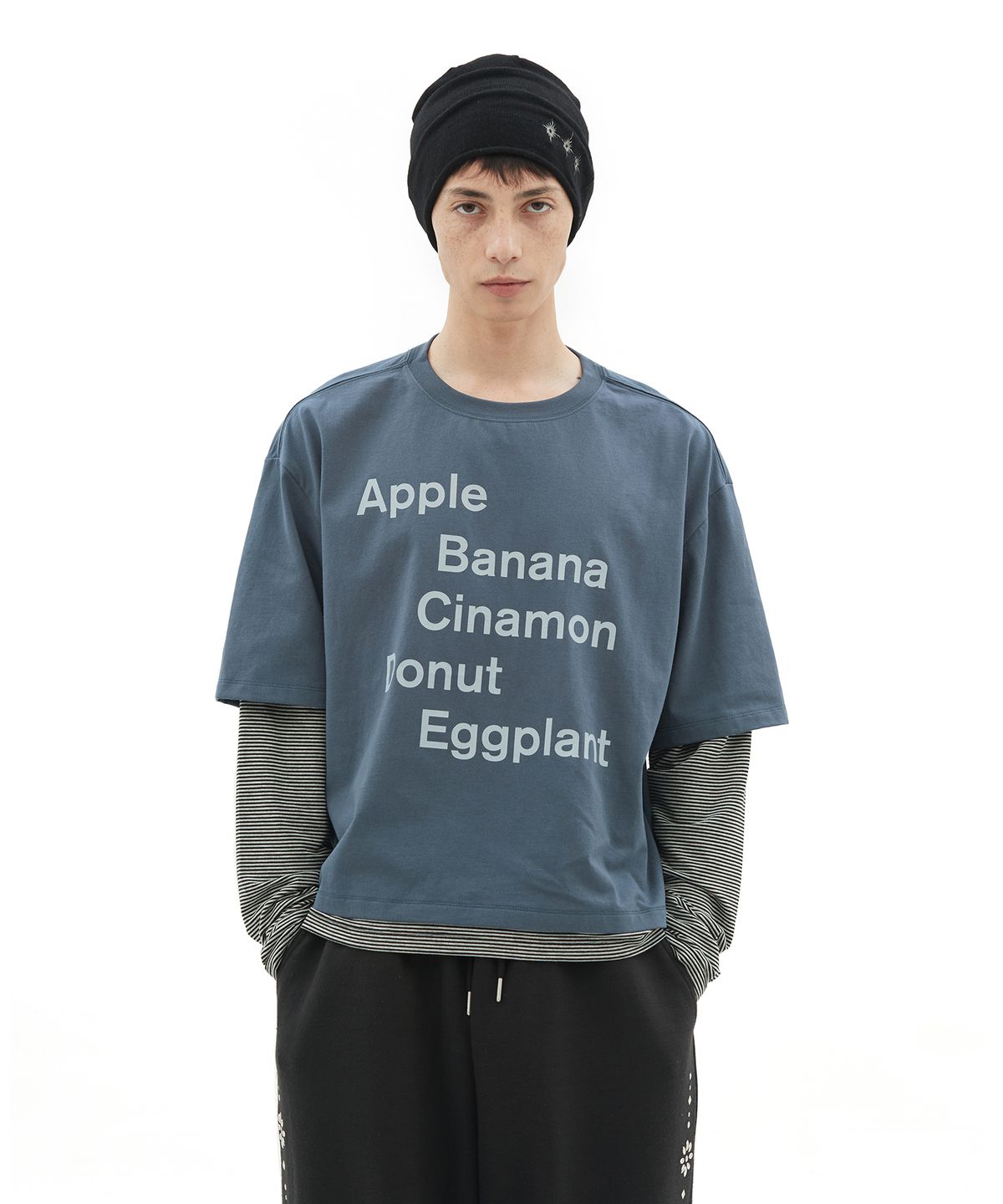 데프가먼츠(DEFGARMENTS) TYPO OVERSIZED LAYERED LONG SLEEVE [2COLOR]