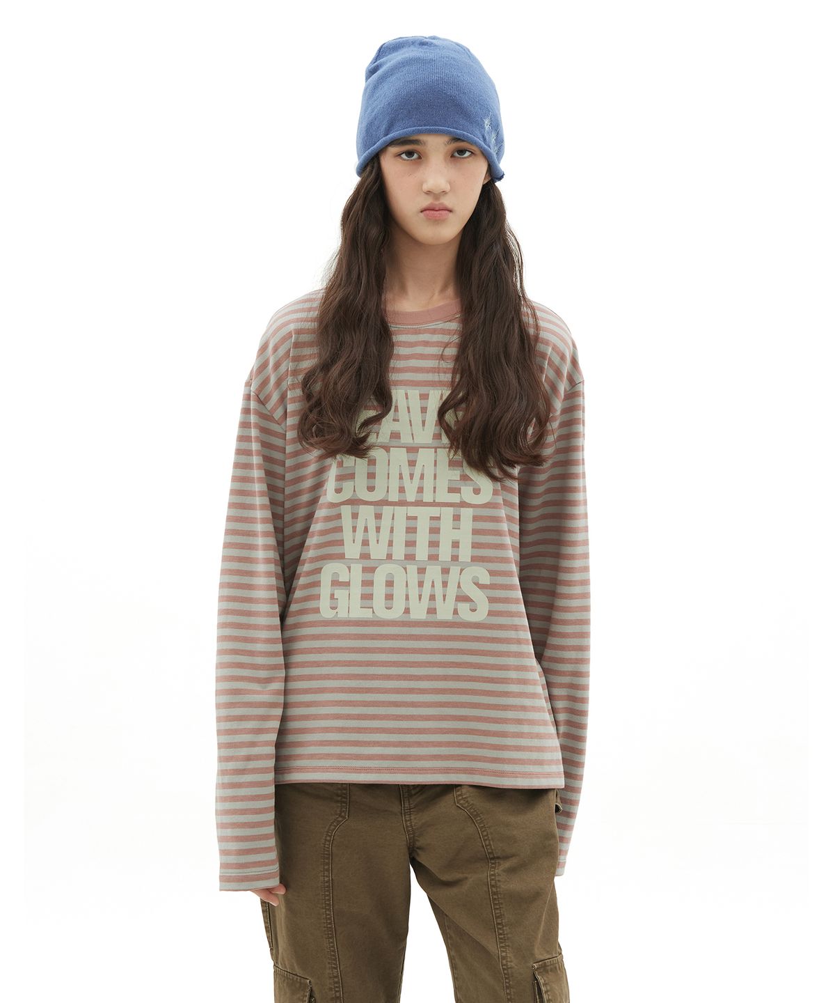 데프가먼츠(DEFGARMENTS) HEAVEN LETTERING STRIPE LONG SLEEVE [2COLOR]