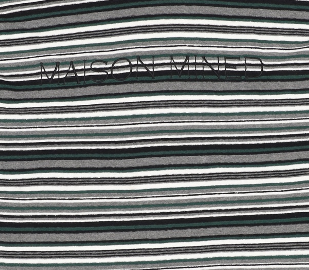 메종미네드(MAISON MINED) MULTICOLOR STRIPE HALF T GREEN L
