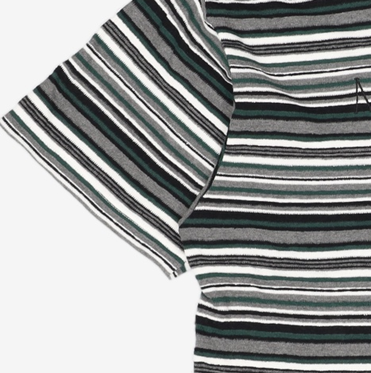 메종미네드(MAISON MINED) MULTICOLOR STRIPE HALF T GREEN L