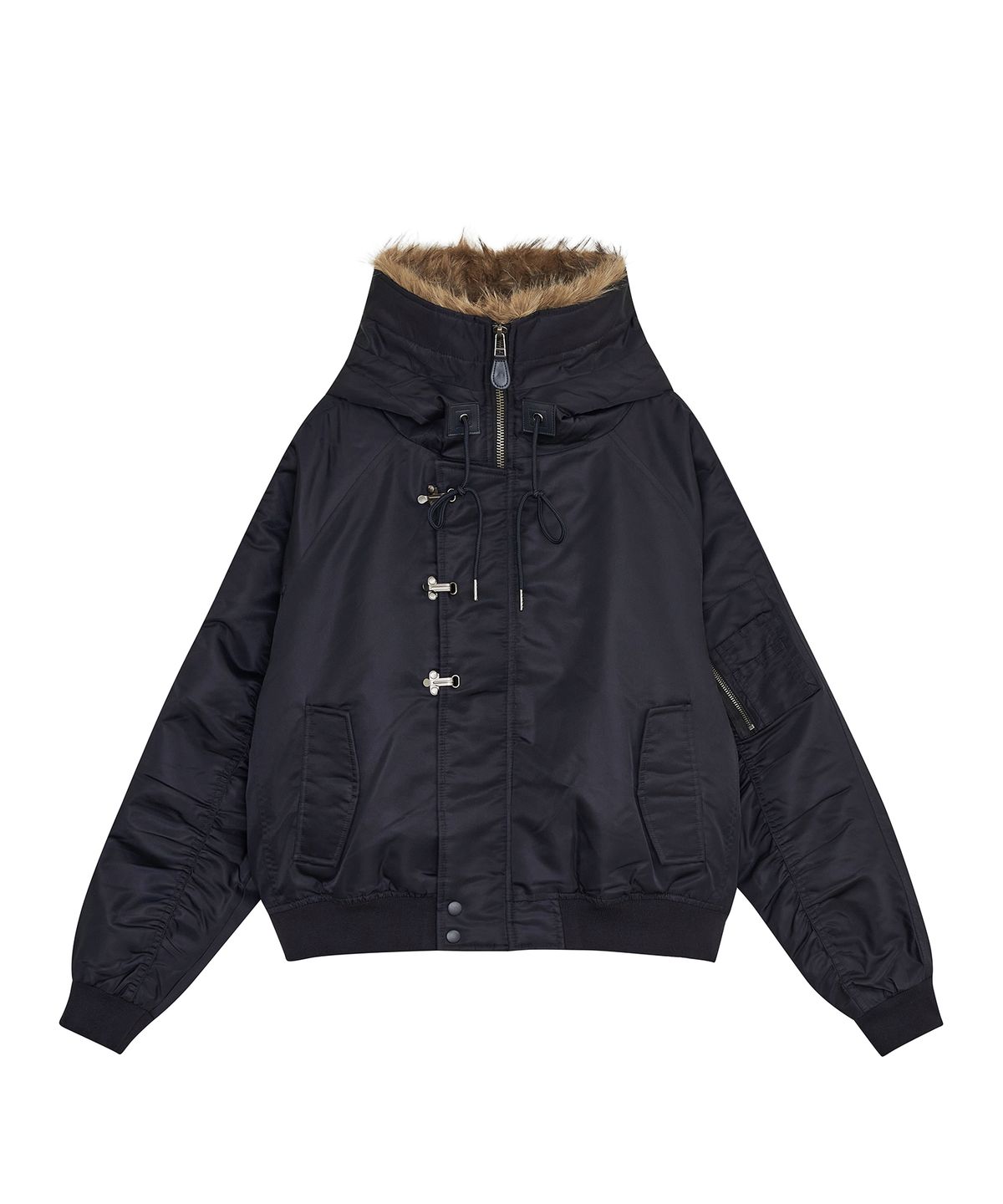 데프가먼츠(DEFGARMENTS) MA-1 HOOK FUR JACKET [NAVY]