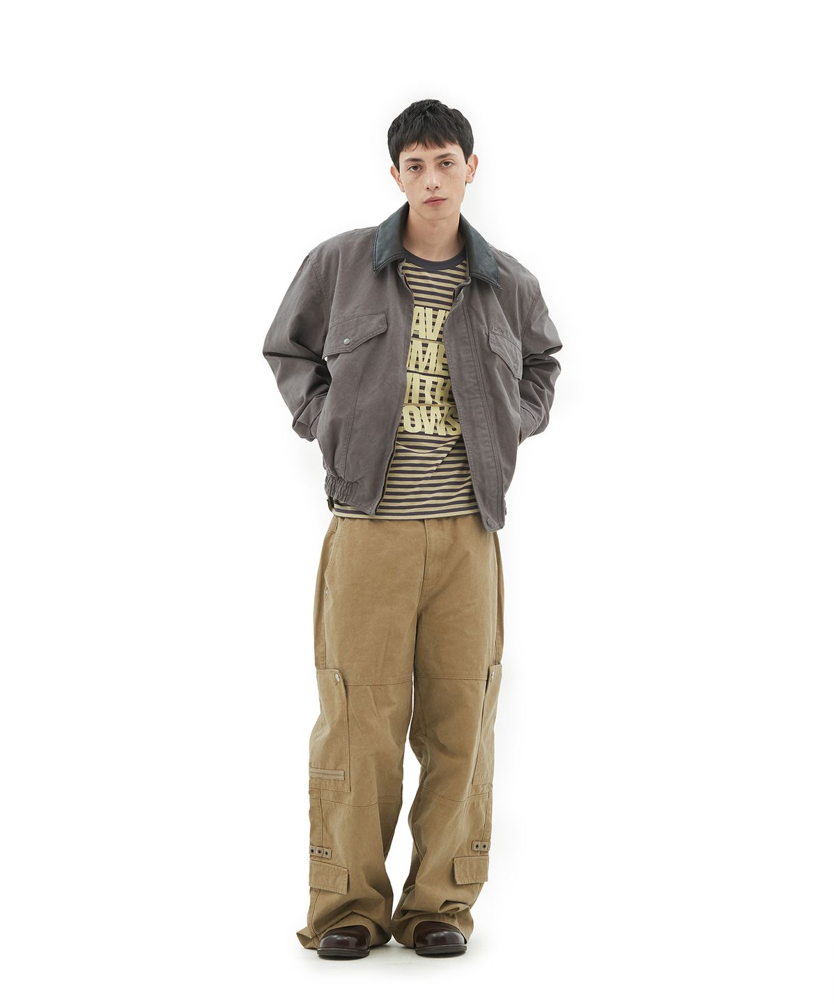데프가먼츠(DEFGARMENTS) WASHED CANVAS JACKET [2COLOR]