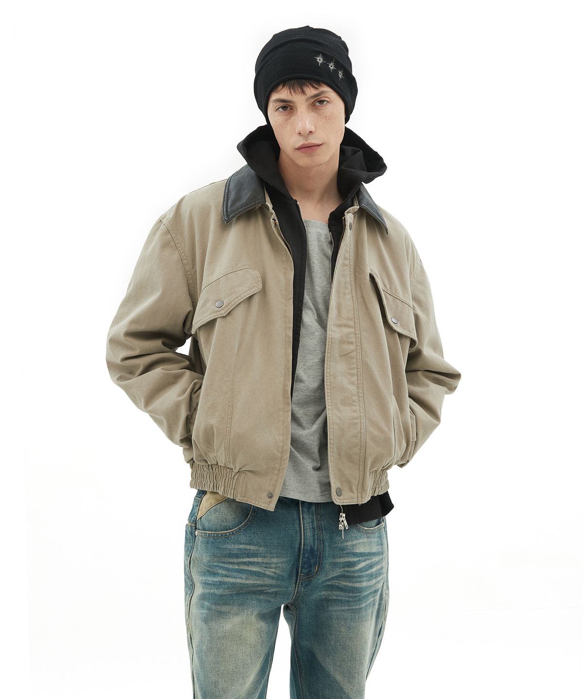 데프가먼츠(DEFGARMENTS) WASHED CANVAS JACKET [2COLOR]