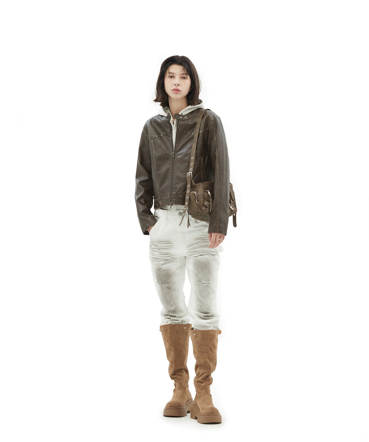 데프가먼츠(DEFGARMENTS) WESTERN BIKER LEATHER JACKET [2COLOR]